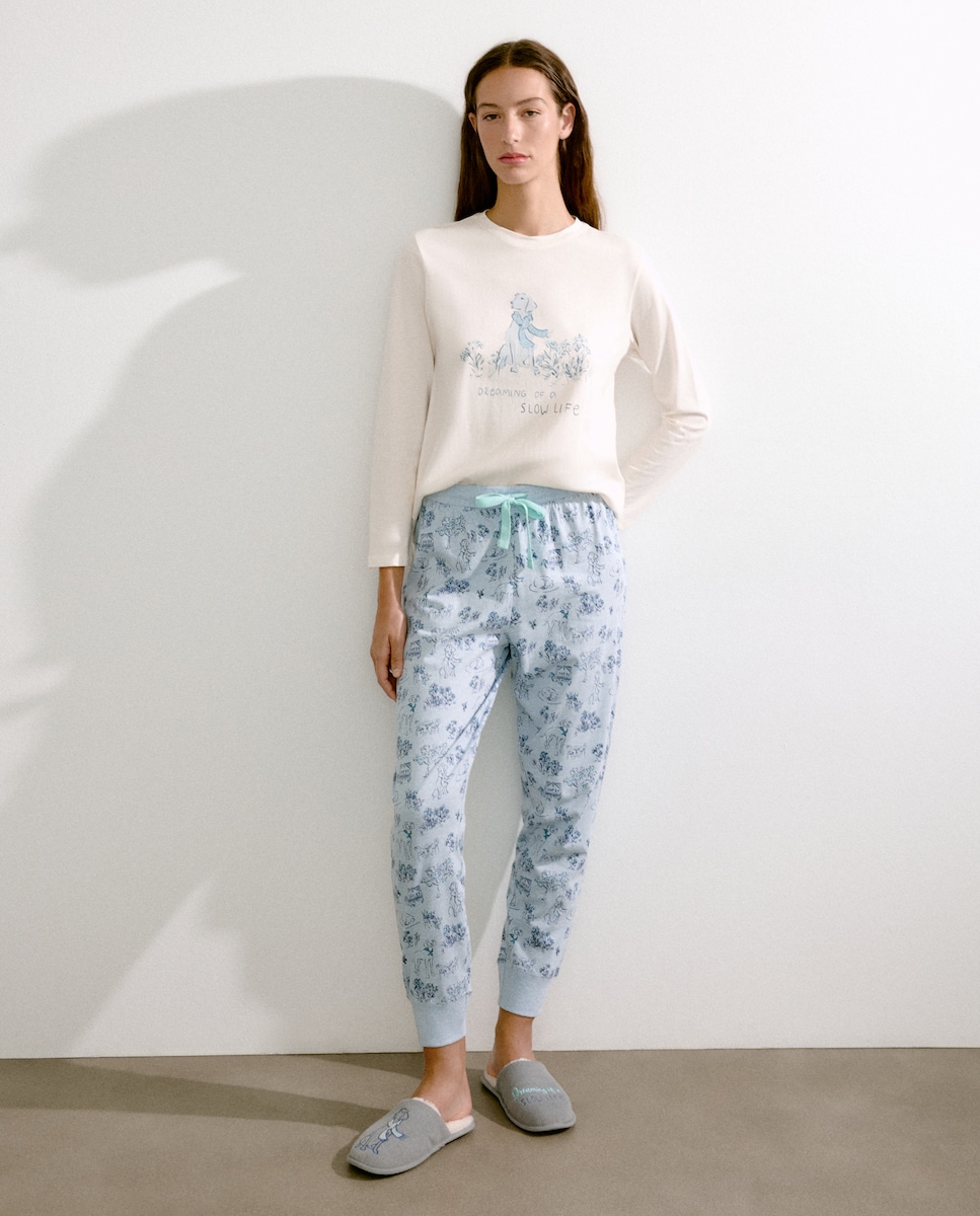 Camisola de Pijama Branco-marfim-3