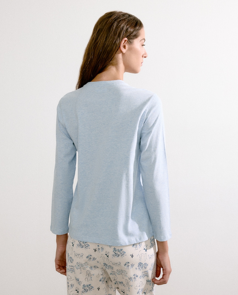 Camisola de Pijama 410 Azul Claro-3