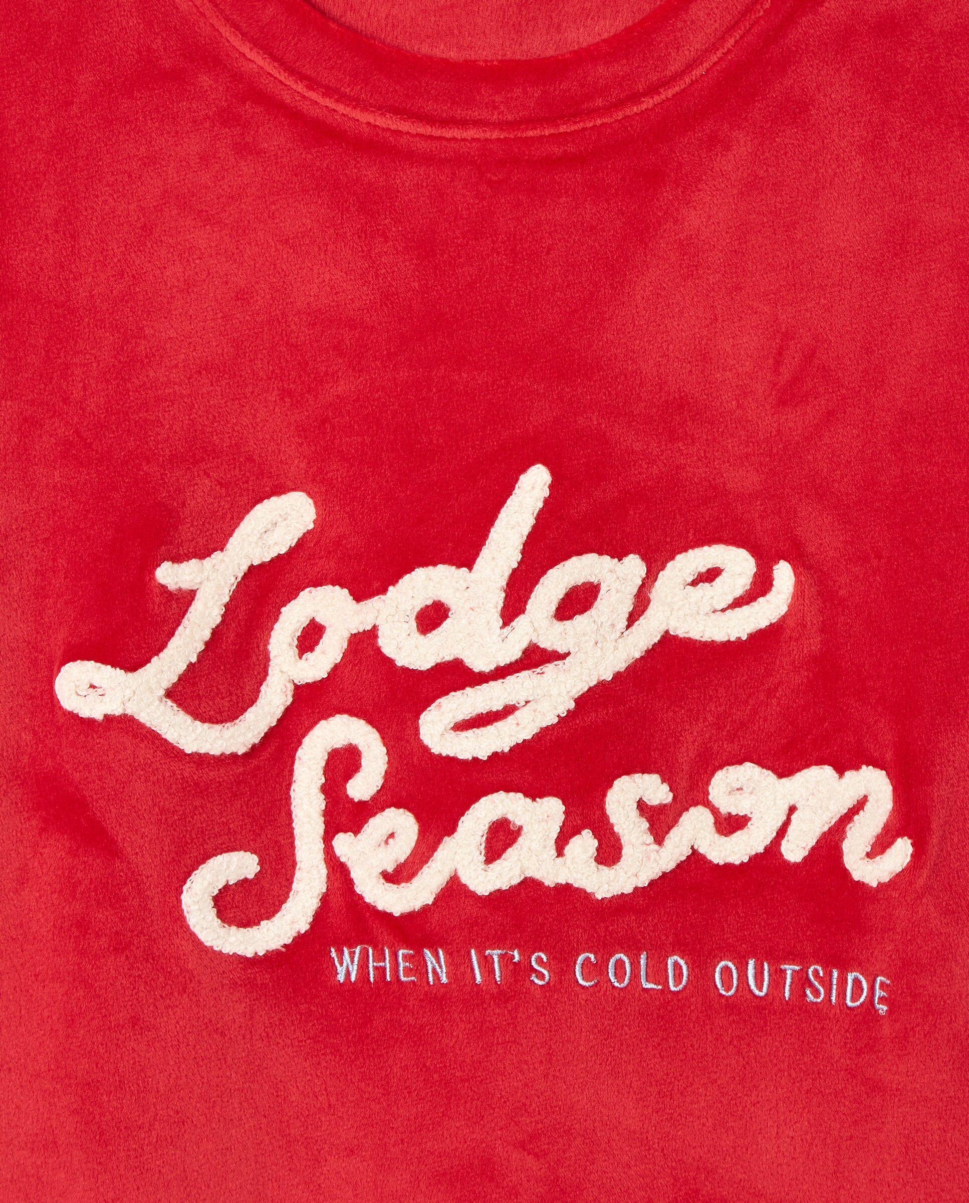 Camisola de Pijama com Letras Flocadas 600 Vermelho-5