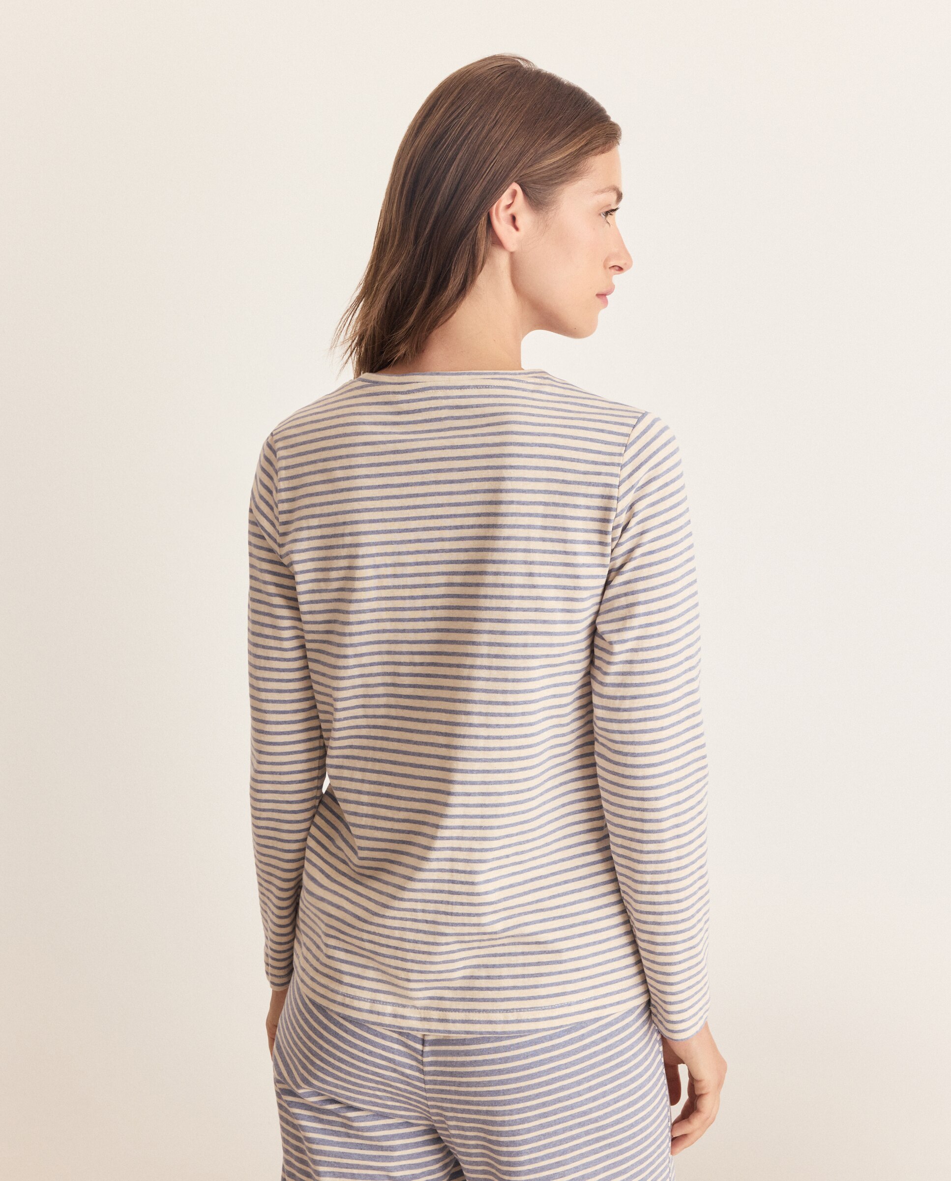 Camiseta rayas de mujer - Énfasis - Azul Azul-3