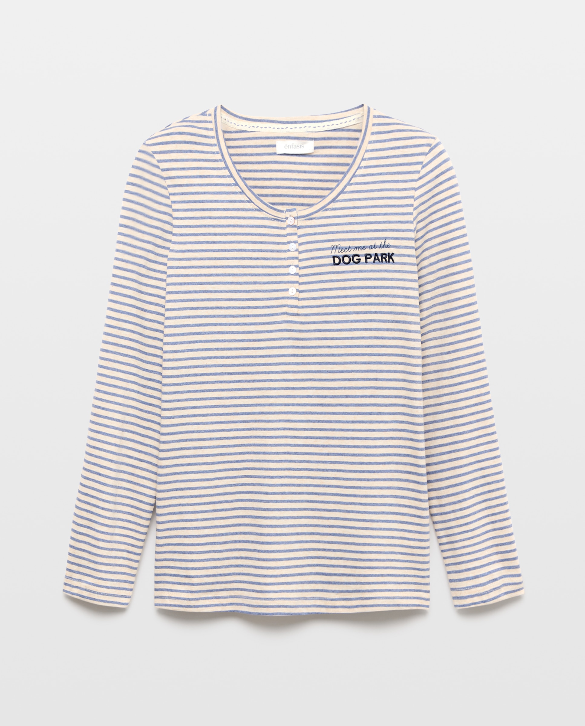 Camiseta rayas de mujer - Énfasis - Azul Azul-4