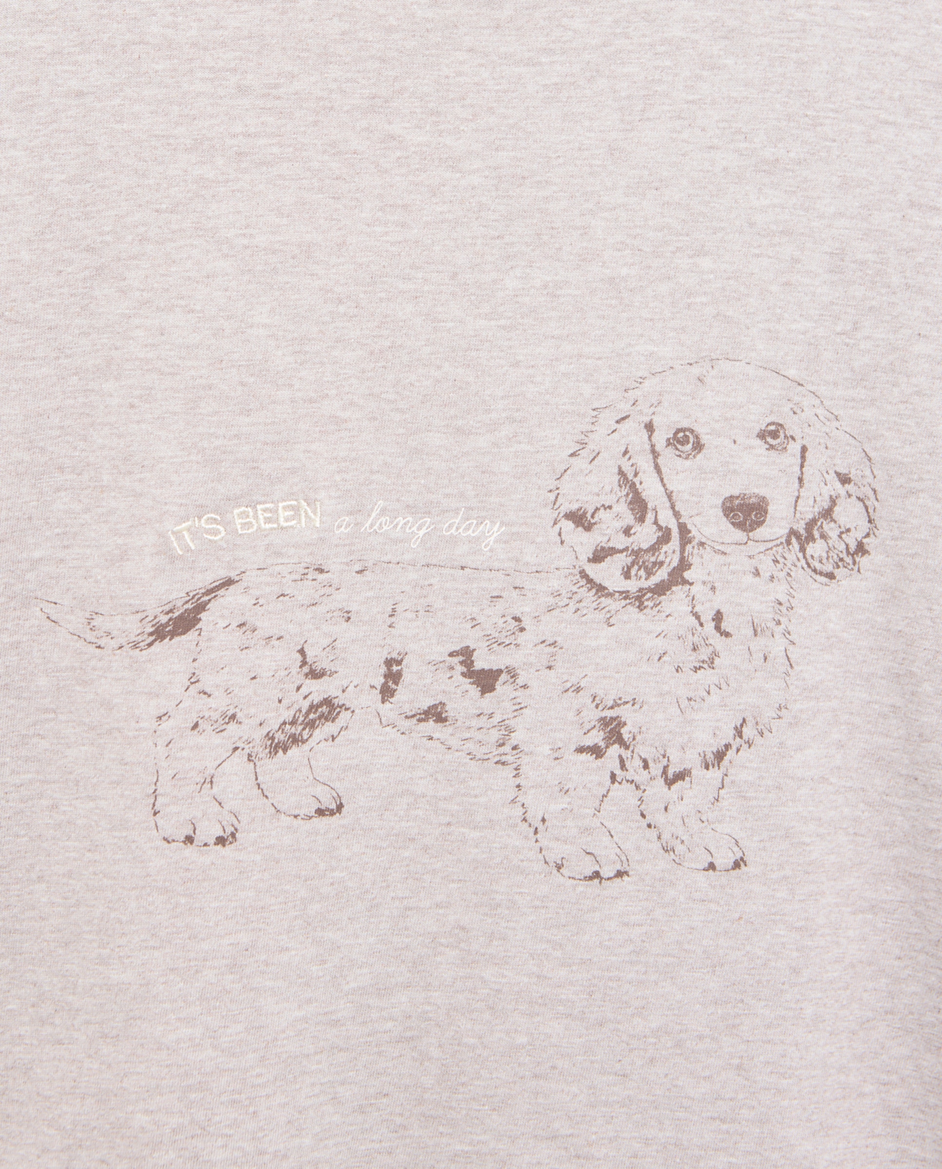 Camiseta pijama de mujer posicionado perro - Énfasis - Visón claro Visón claro-5