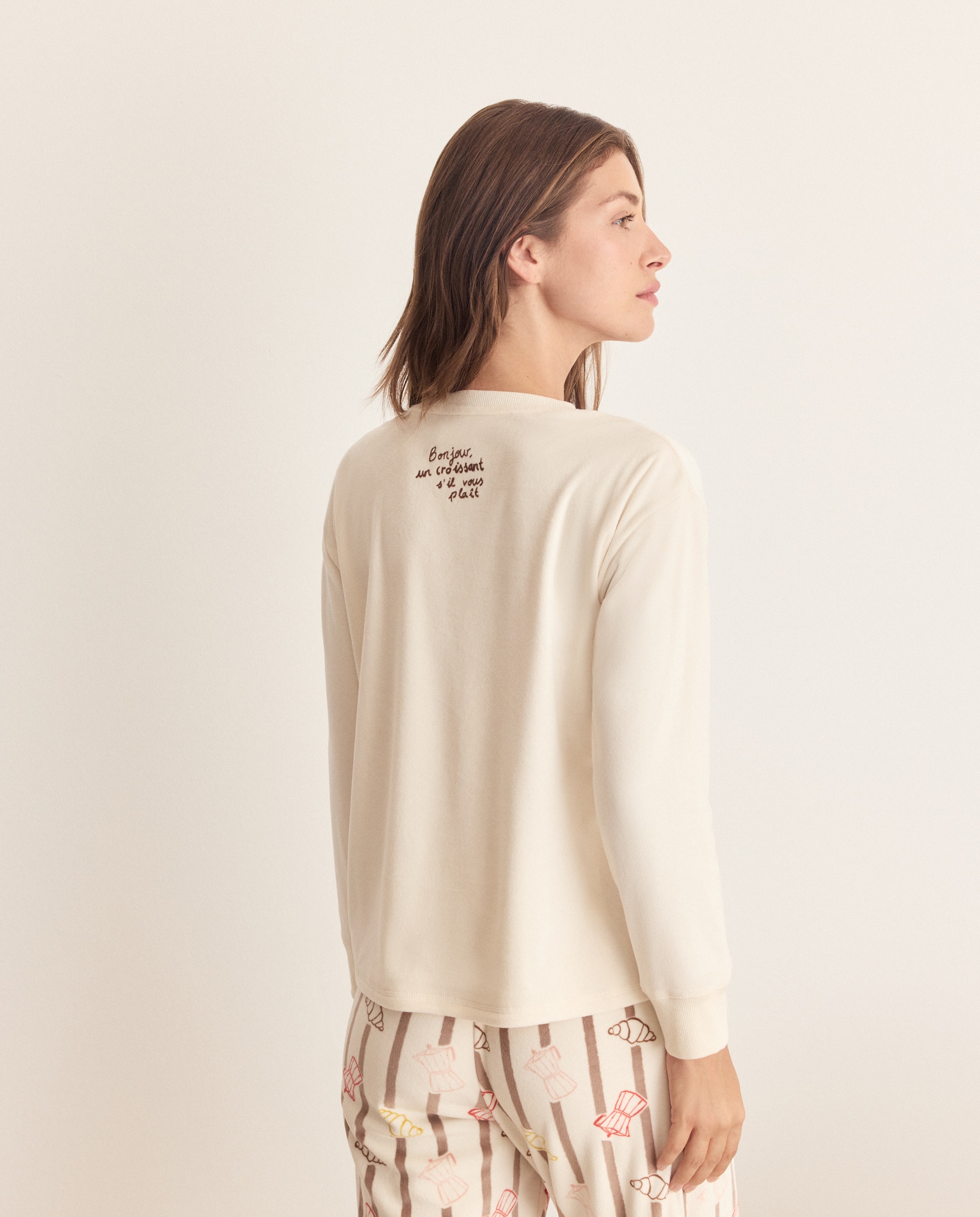 Camiseta de pijama estampada de mujer - Énfasis - 120 Crudo 120 Crudo-3