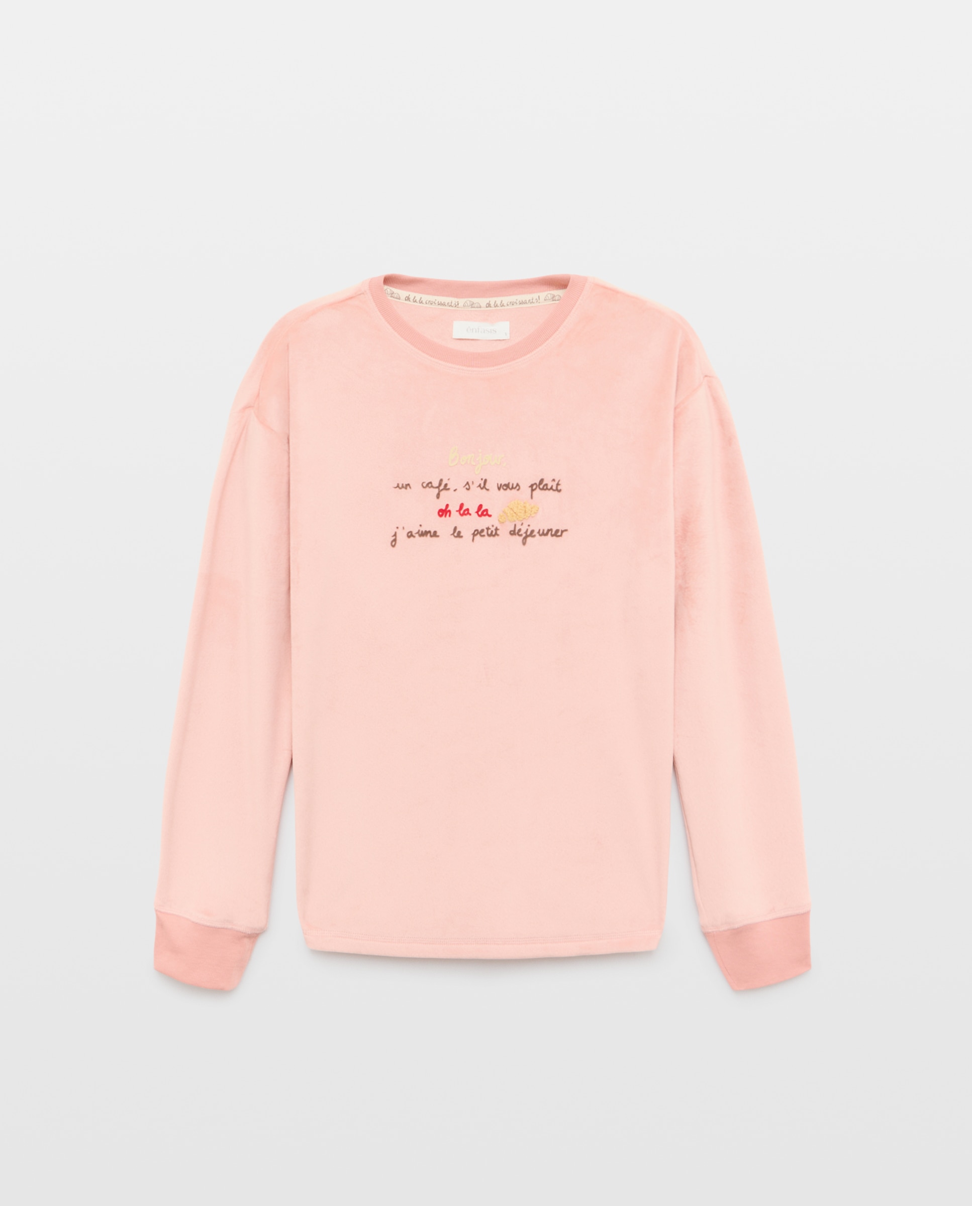 Camiseta de pijama lisa de mujer - Énfasis - 200 Rosa 200 Rosa-4