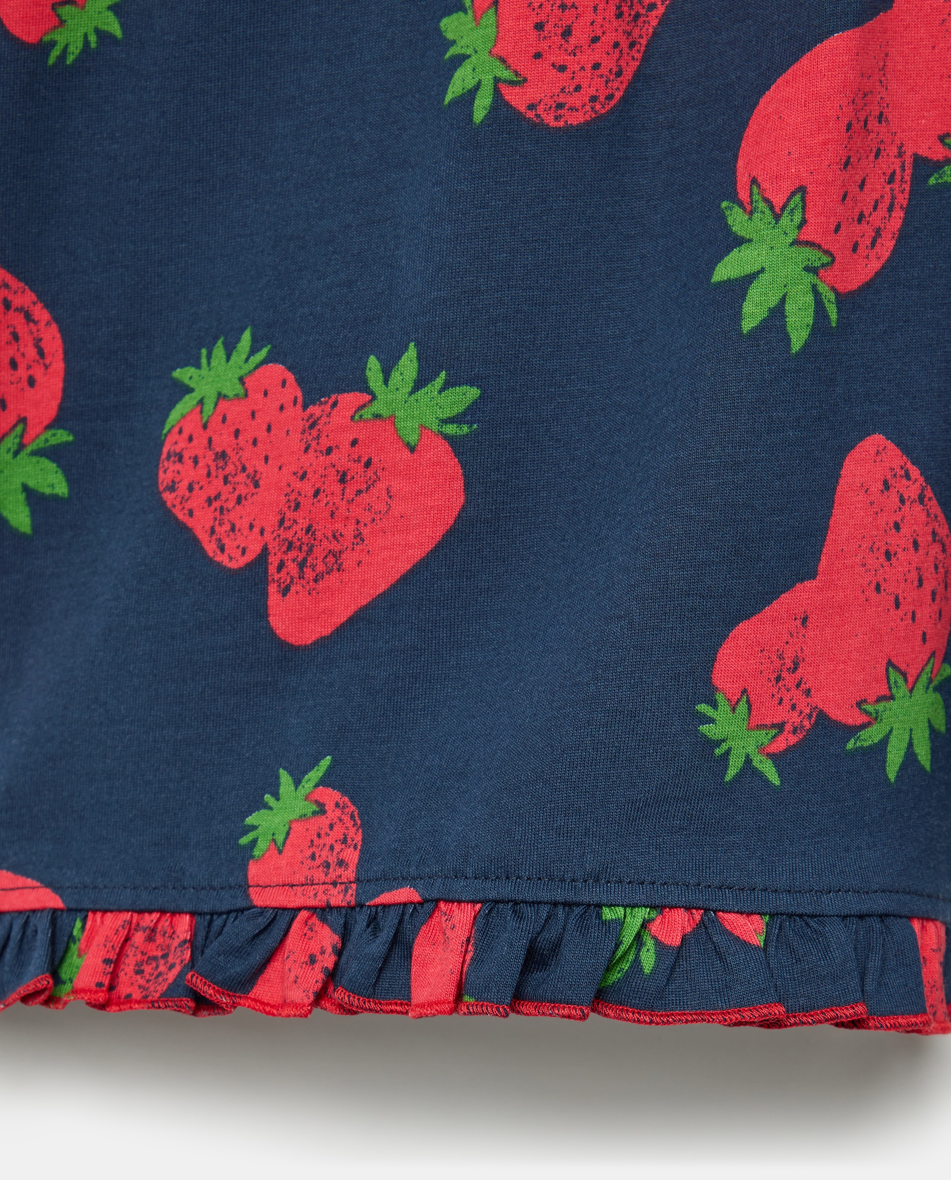 Calções de Pijama com Estampado de Morangos Grandes Azul-marinho-5