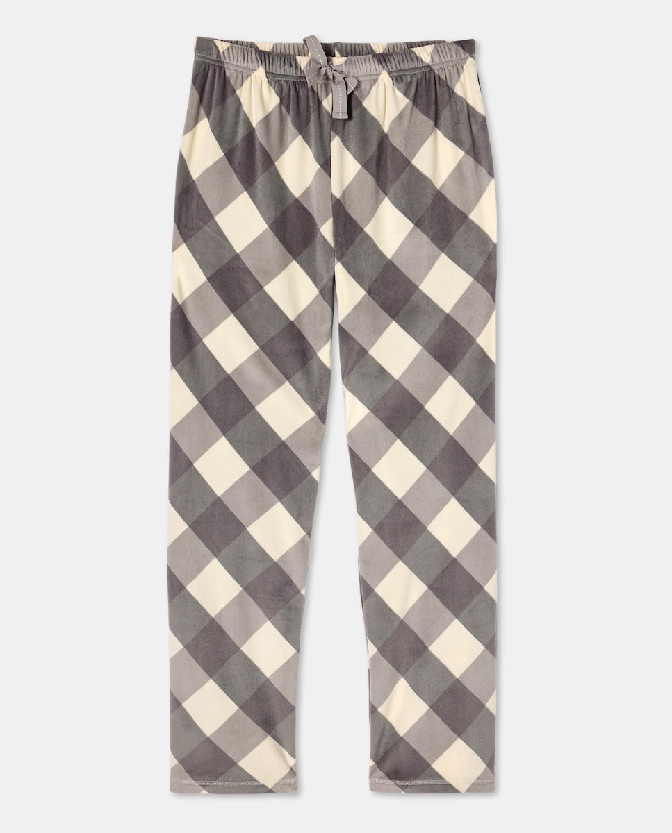 Calças de Pijama com Estampado Preto-4