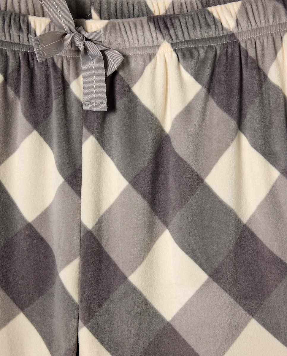 Calças de Pijama com Estampado Preto-5