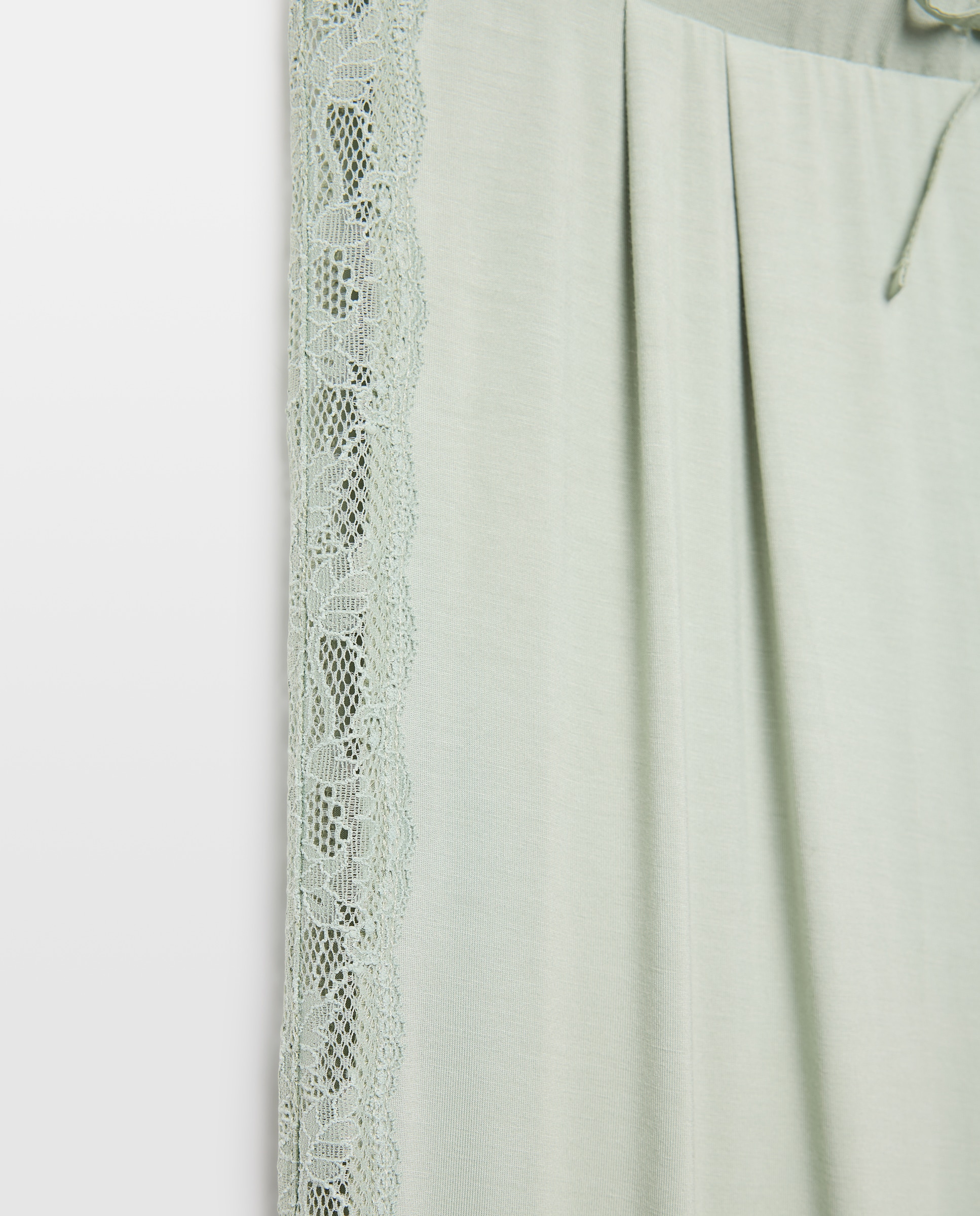 Pantalón de viscosa liso de mujer - Énfasis - Verde Verde-4