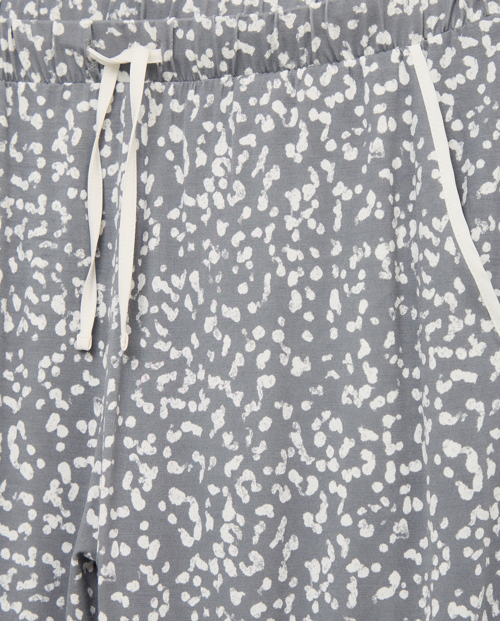 Calças de Pijama com Estampado Floral Branco-5