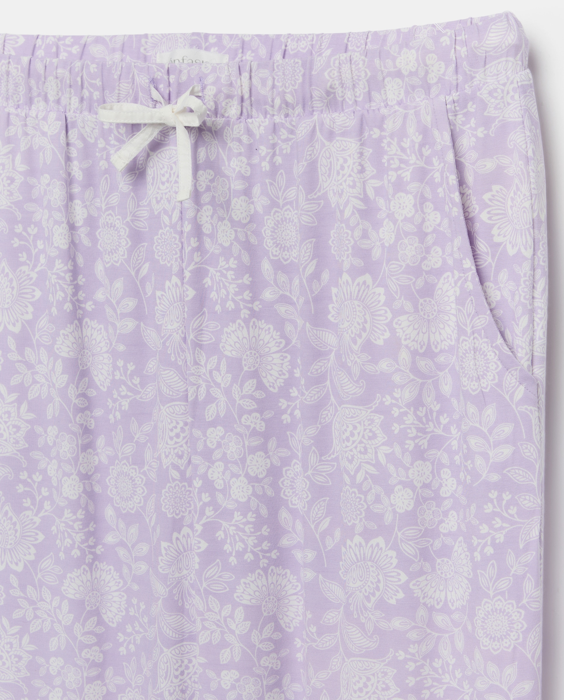 Calças com Estampado Bicolor Roxo-5