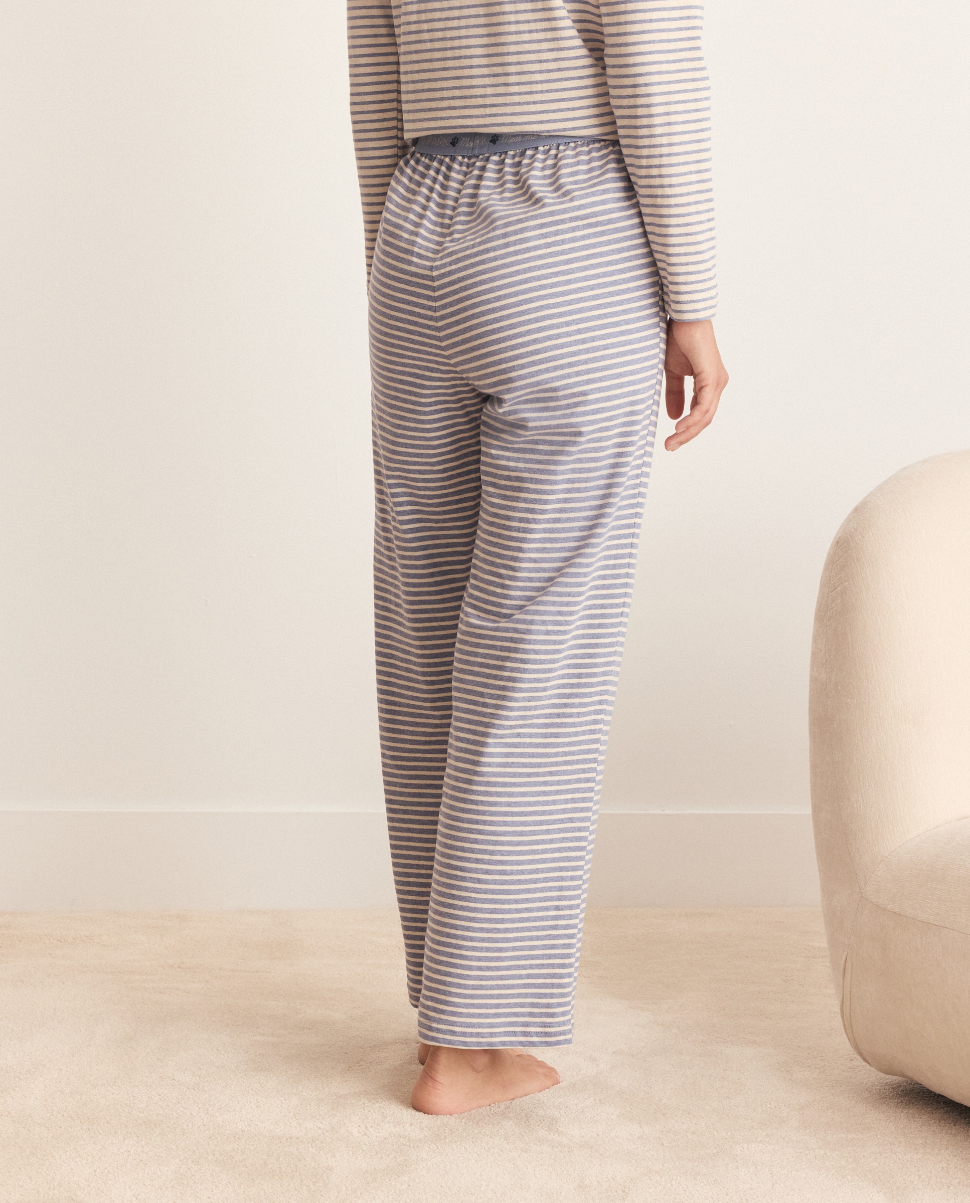 Pantalón rayas de mujer - Énfasis - Azul Azul-3