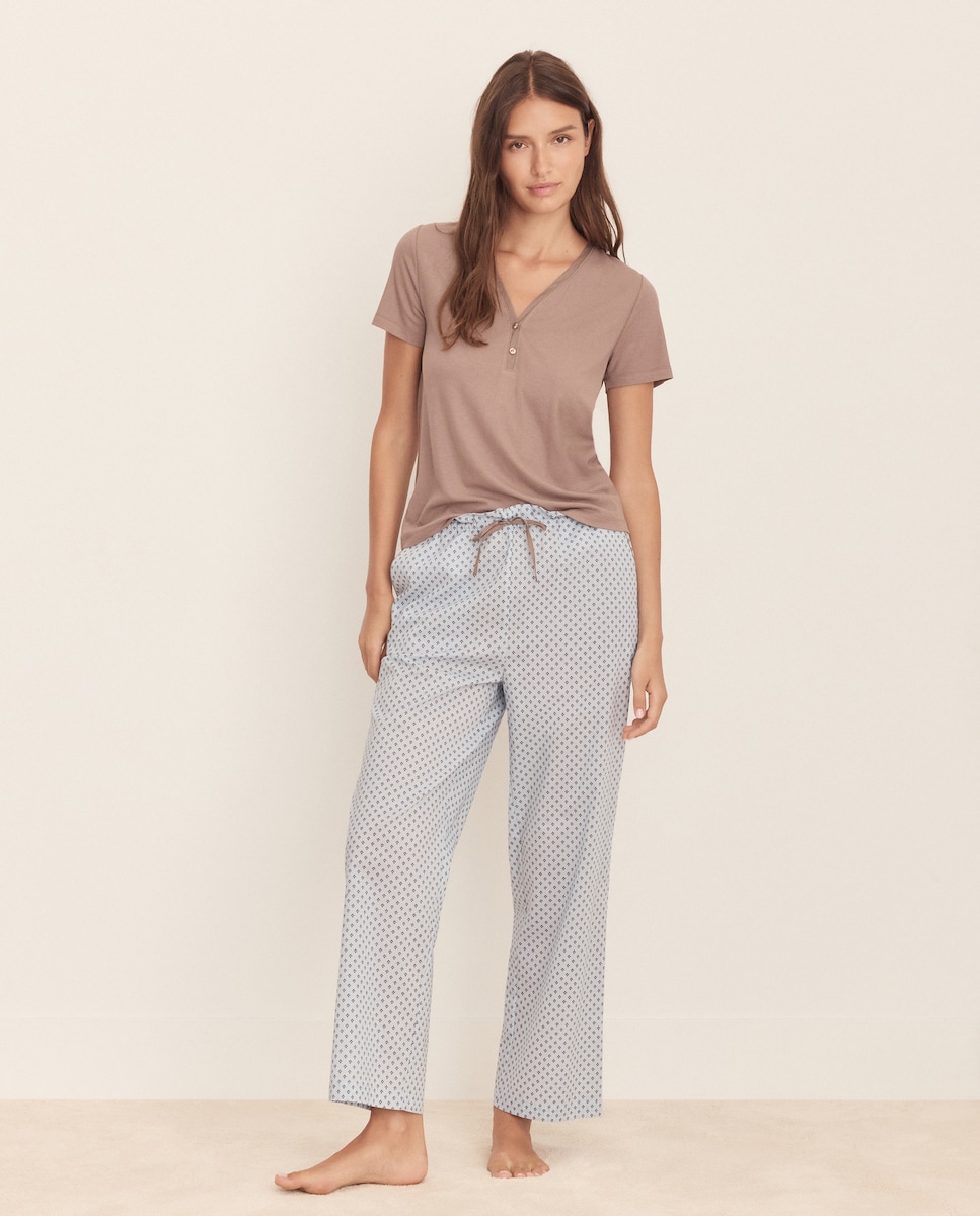 Imagen 1 de Pantalón pijama de mujer estampado Azul