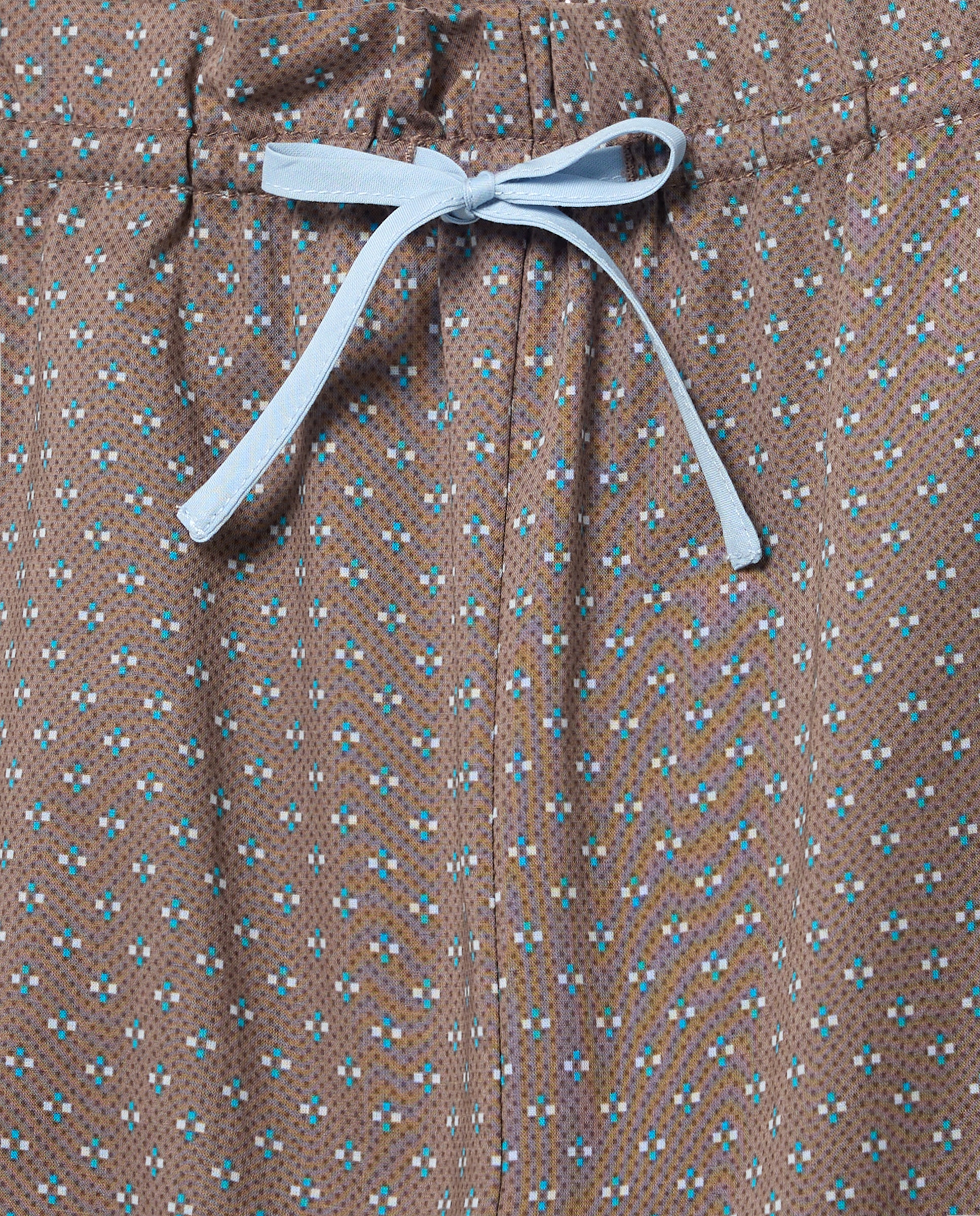 Calças de Pijama com Estampado Castanho-5