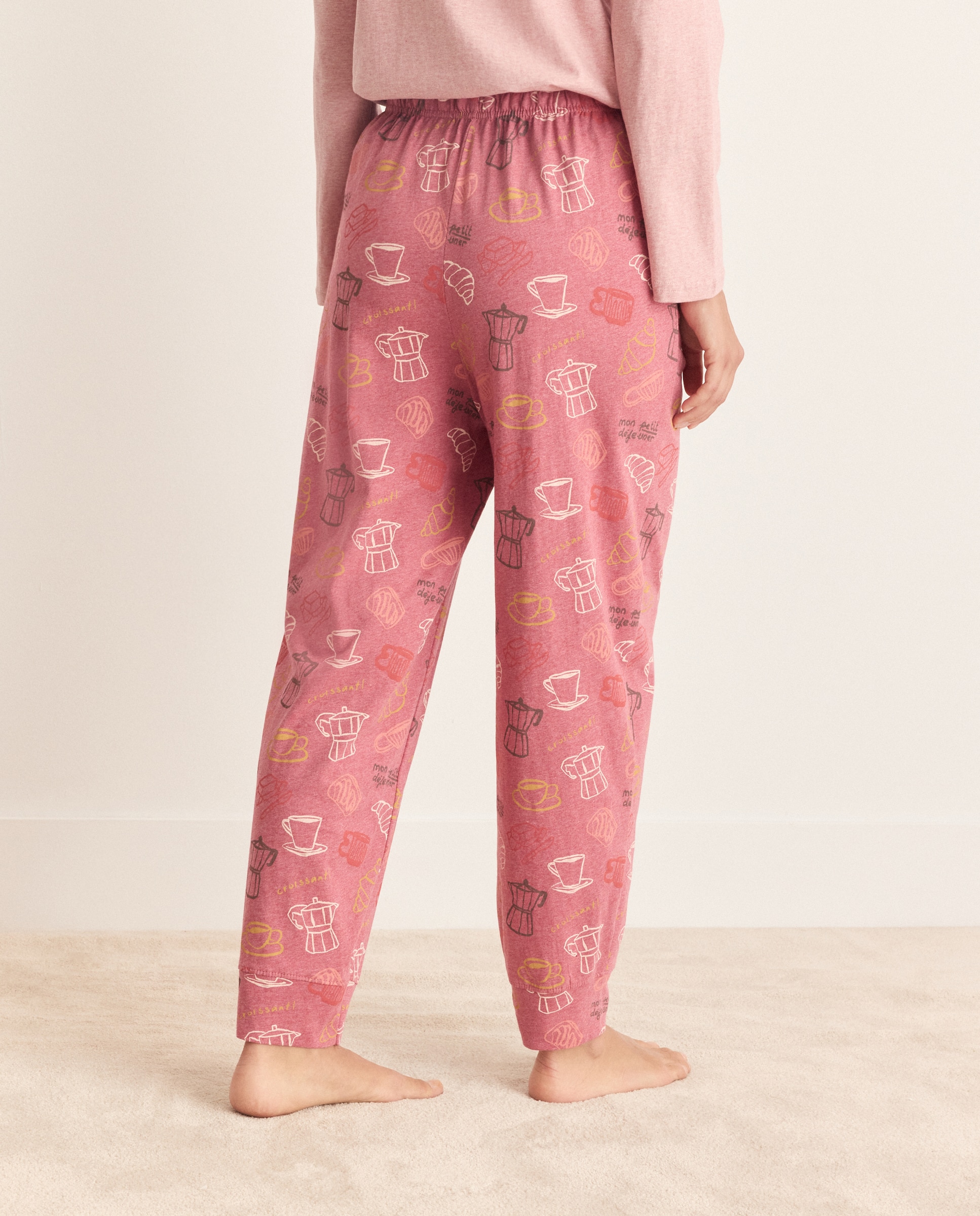 Pantalón de mujer jogger estampado - Énfasis - Rosa Rosa-3