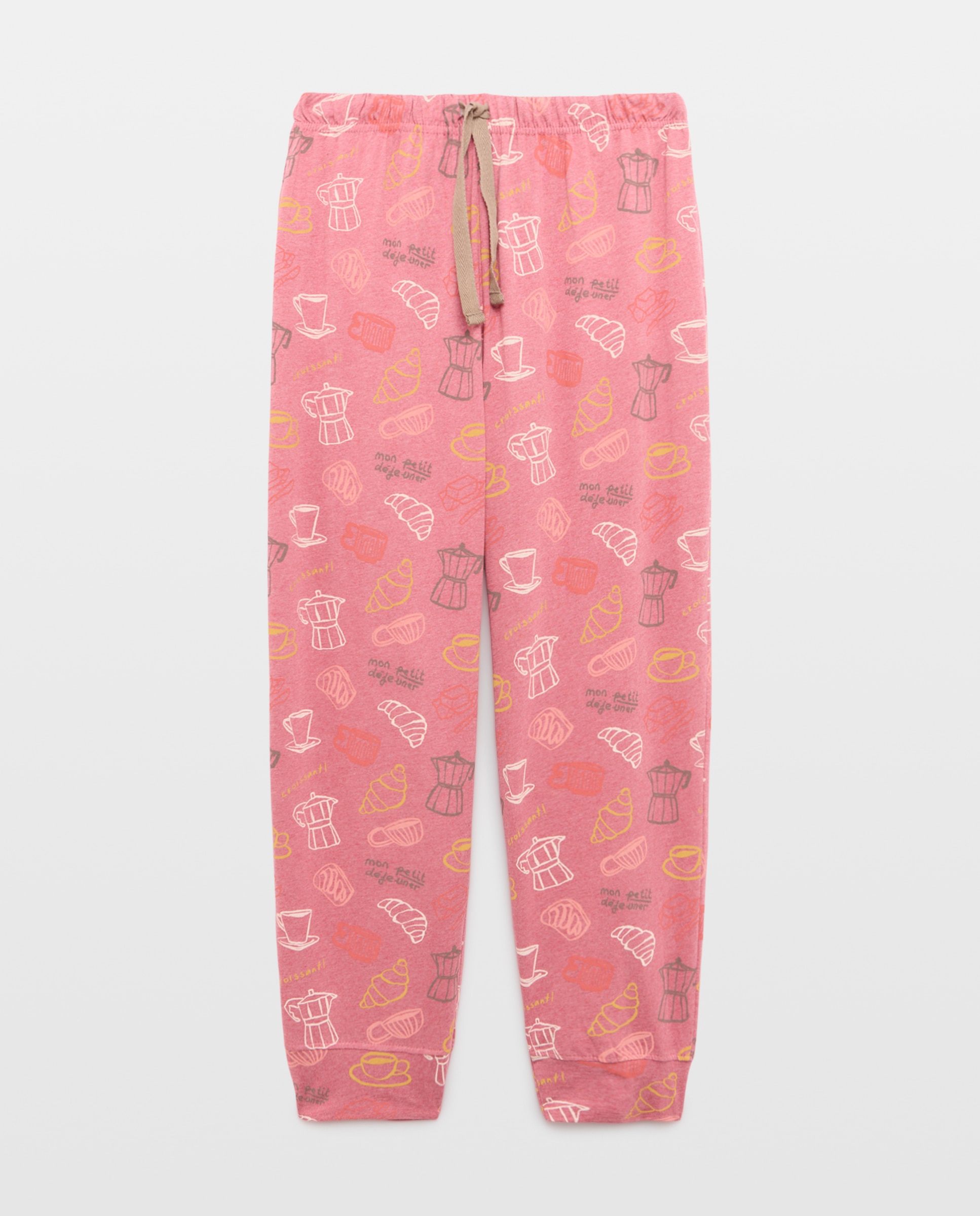 Pantalón de mujer jogger estampado - Énfasis - Rosa Rosa-4