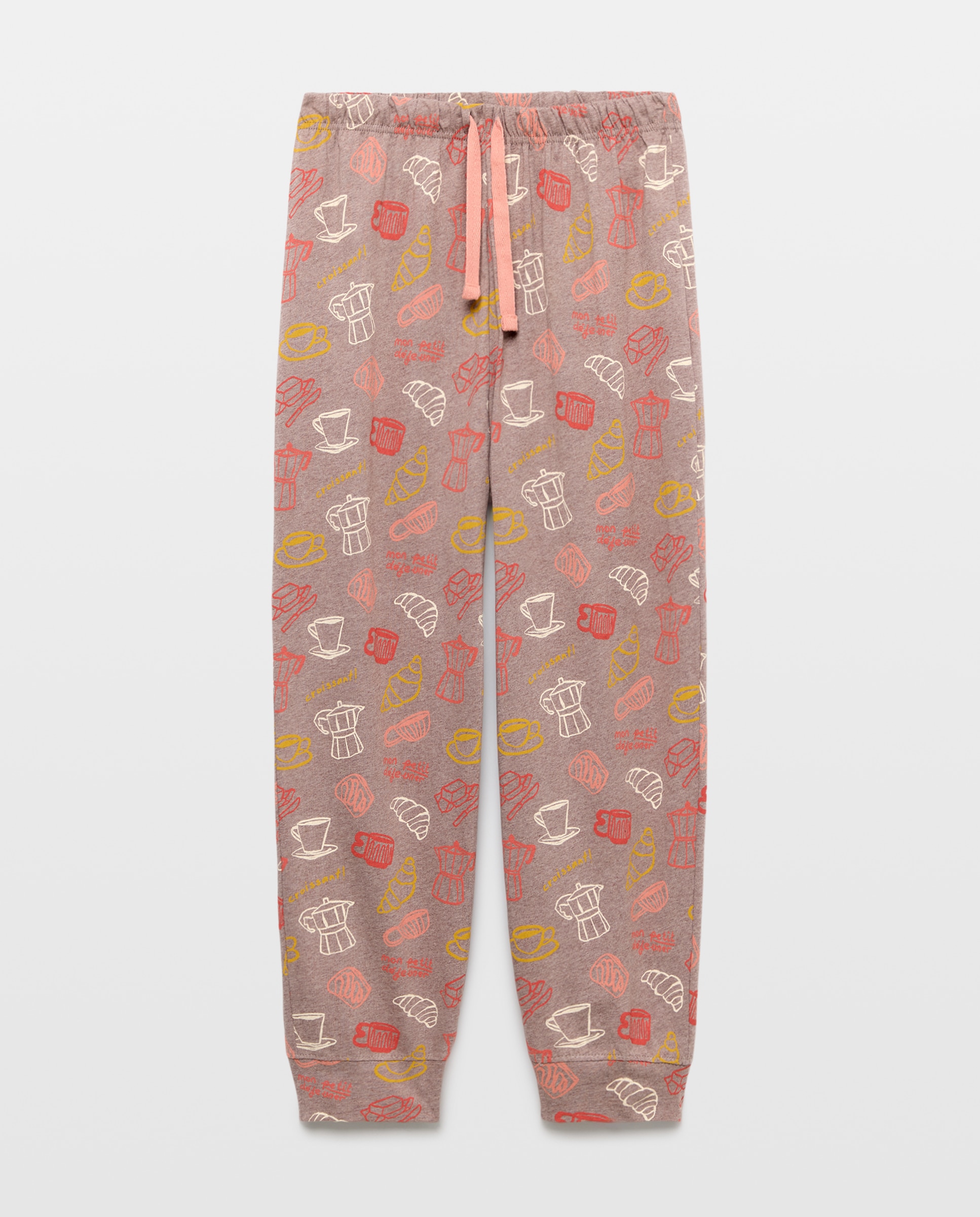 Pantalón de mujer jogger estampado - Énfasis - Marrón Marrón-4