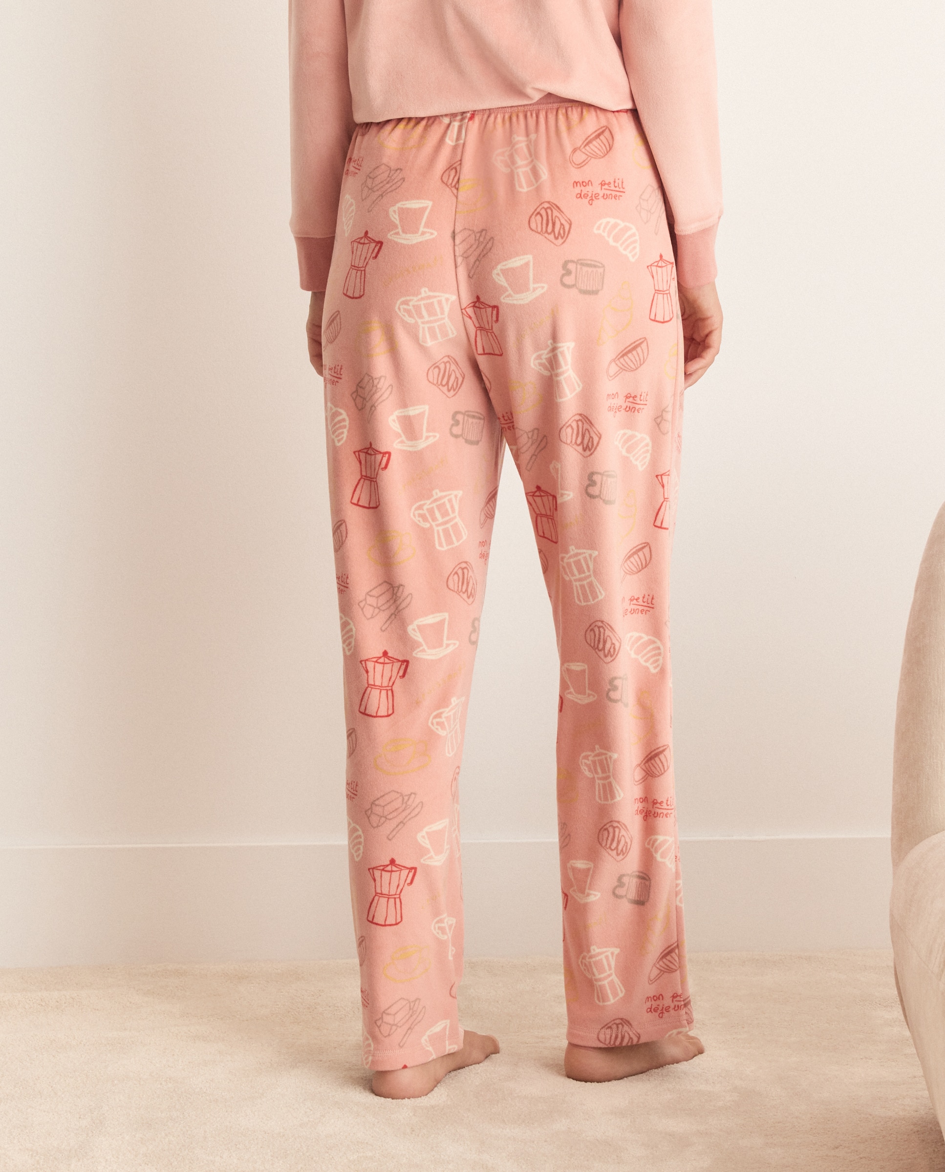 Pantalón de pijama estampado de mujer - Énfasis - Rosa Rosa-3
