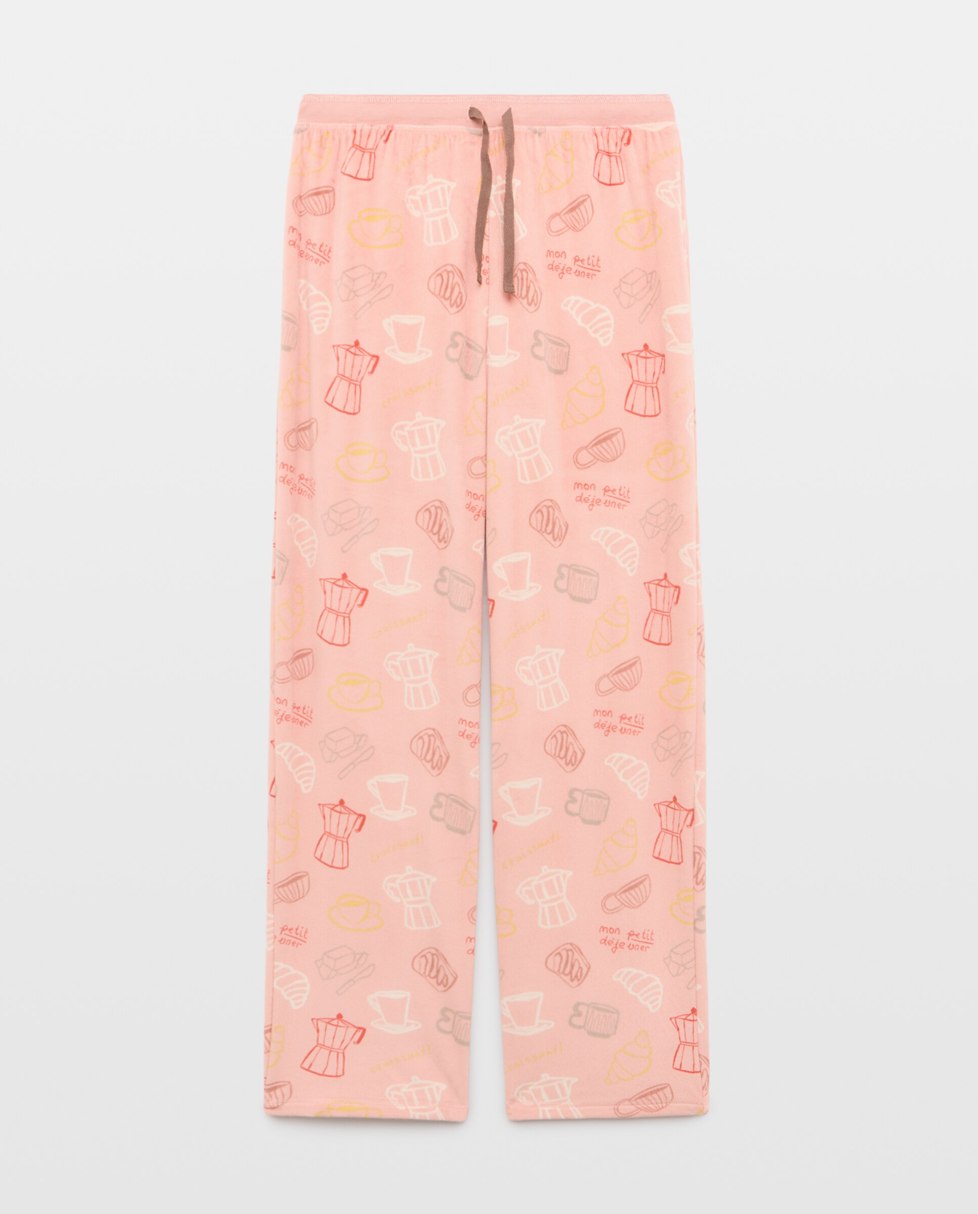 Pantalón de pijama estampado de mujer - Énfasis - Rosa Rosa-4