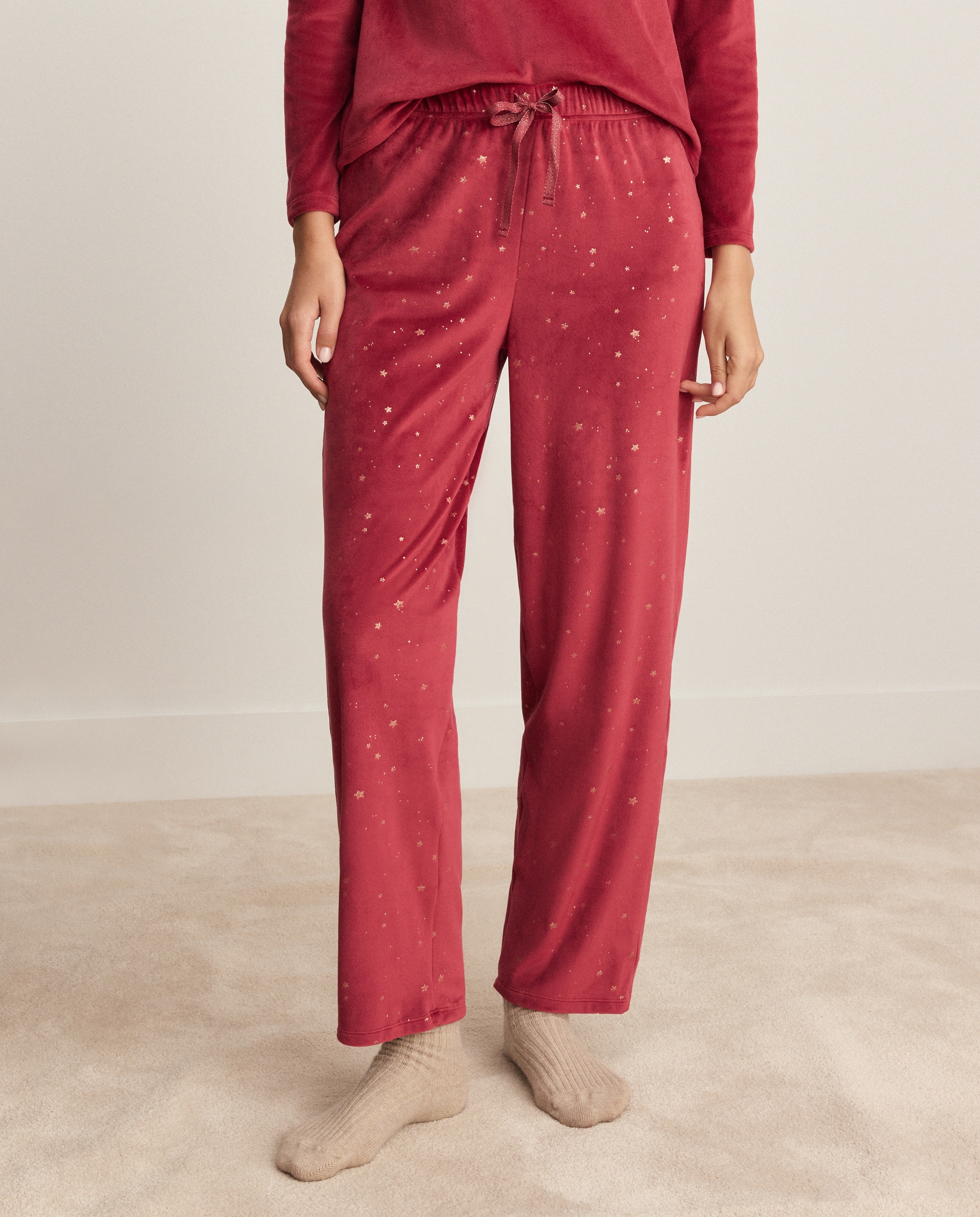 Imagen 2 de Pantalón pijama de mujer recto navidad - Énfasis - 600 Rojo 600 Rojo