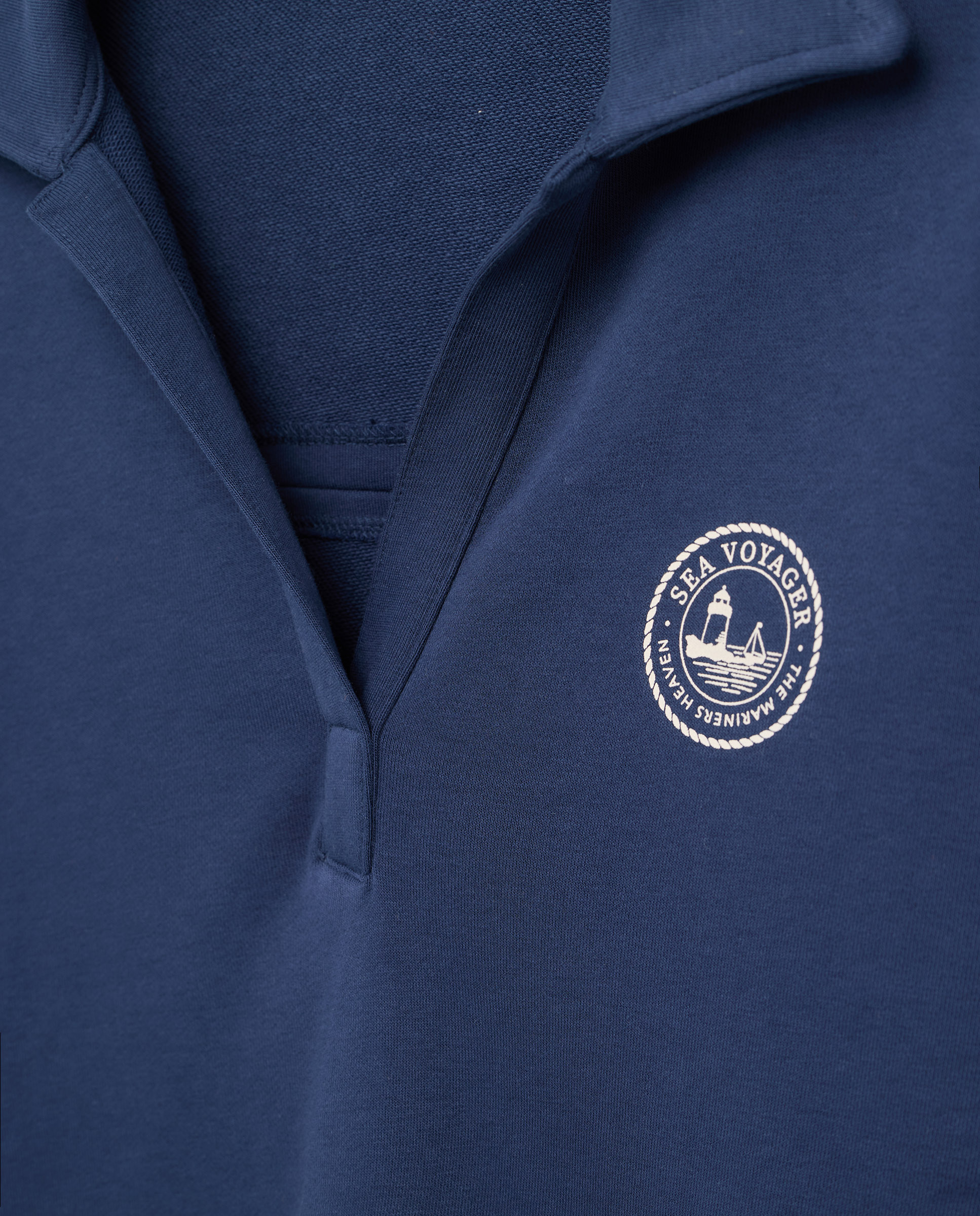 Polo Liso com Detalhes nas Mangas Azul-marinho-6