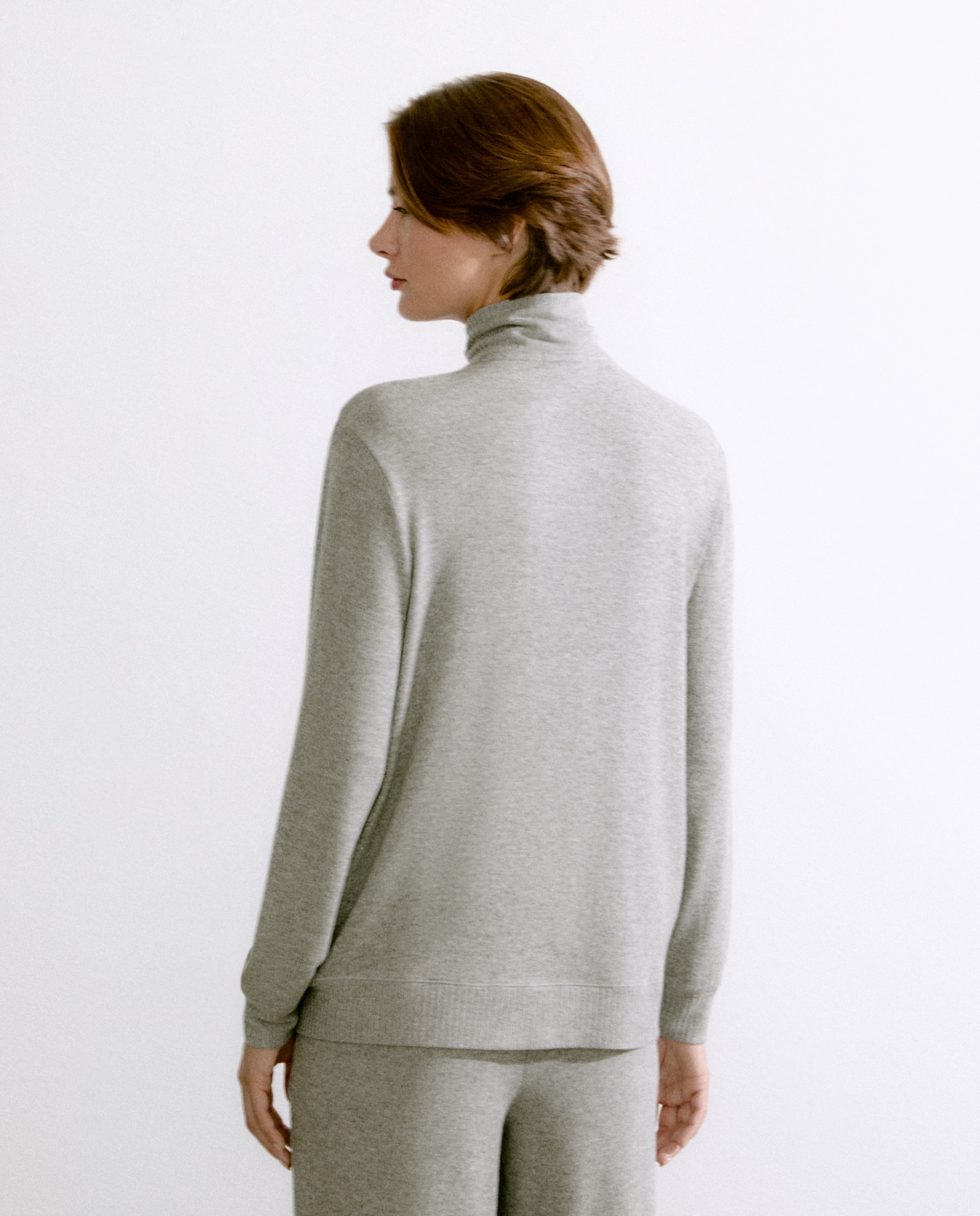 Sweatshirt com Fecho de Correr 820 Cinzento Médio-3