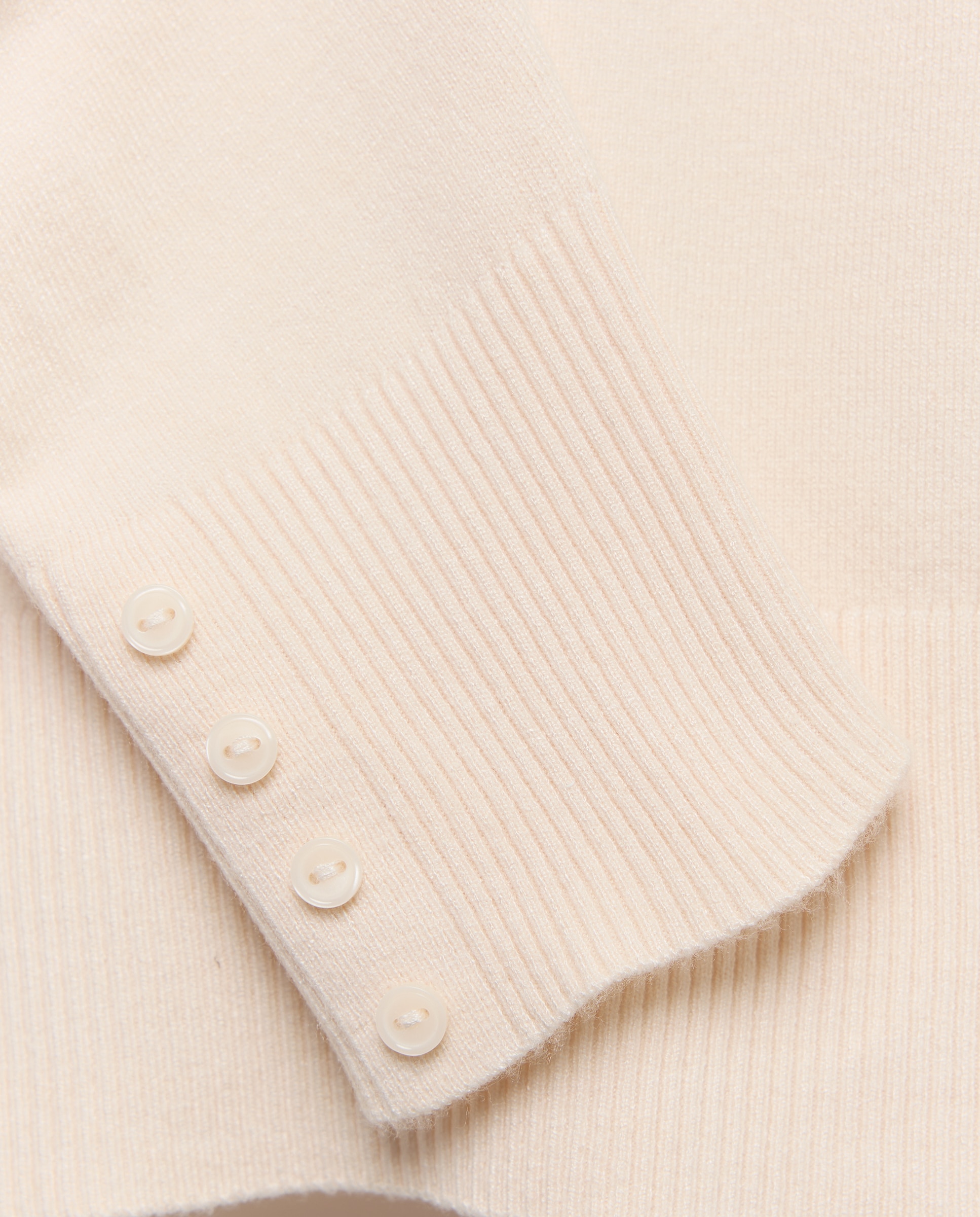 Camisola de malha de mulher com decote redondo 120 Cru-5