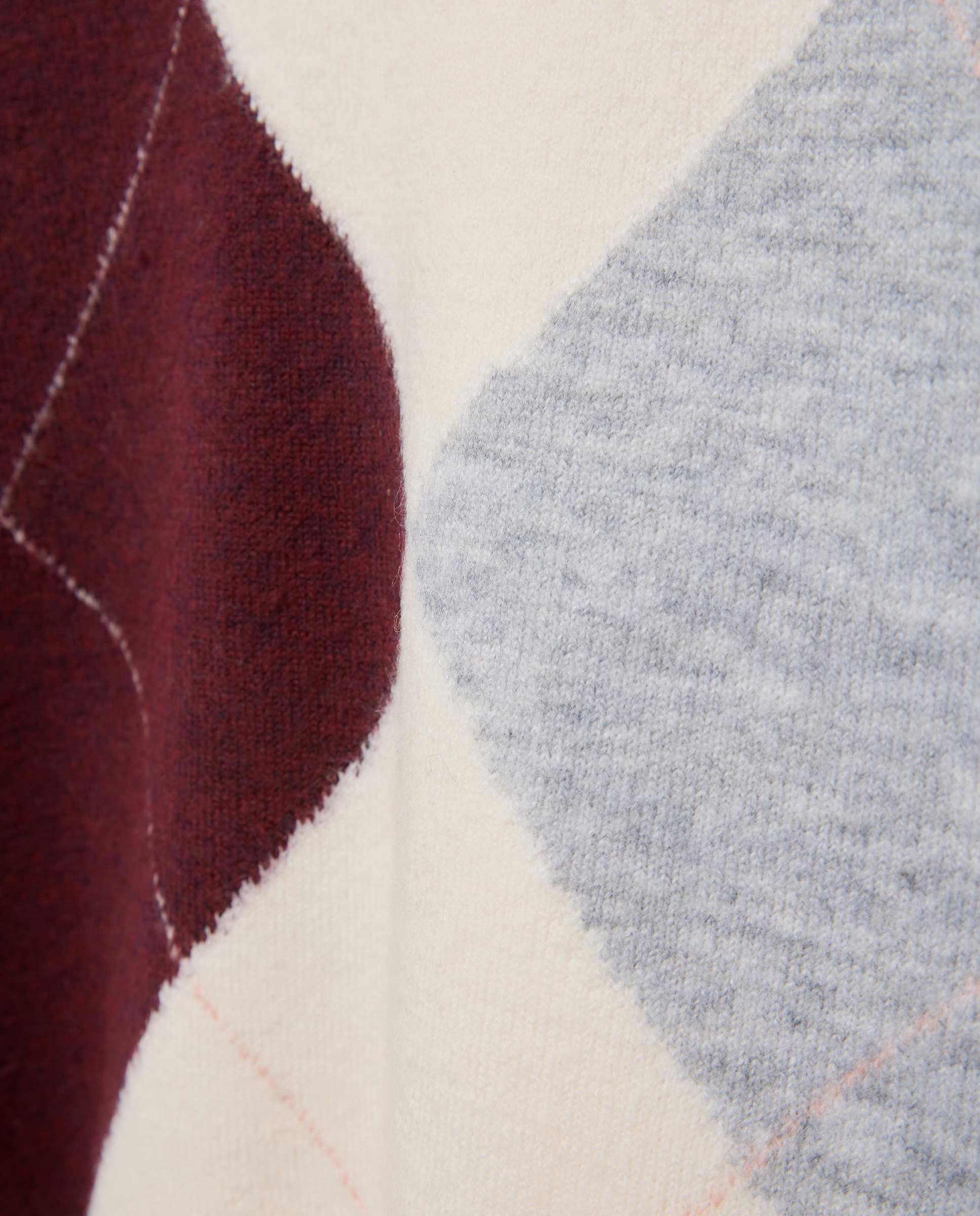 Camisola de Malha com Losangos 120 Cru-5