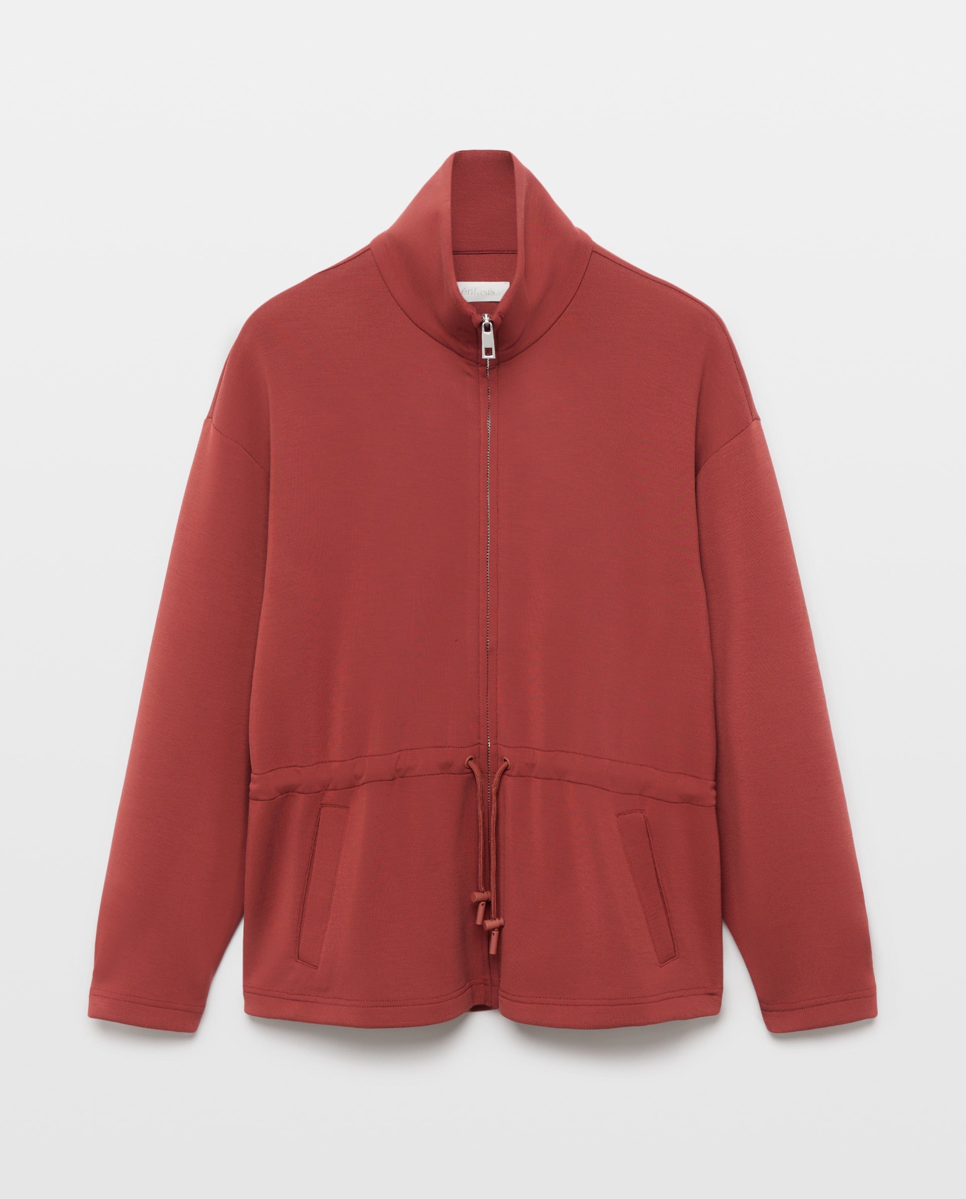 Casaco Liso com Laço Bordeaux-4