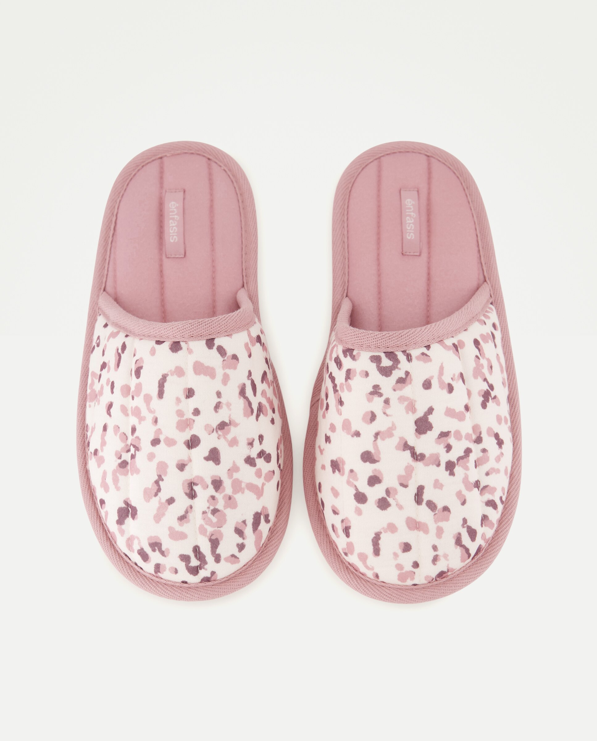 Zapatillas destalonadas de mujer estampadas - Énfasis - Rosa Rosa-4