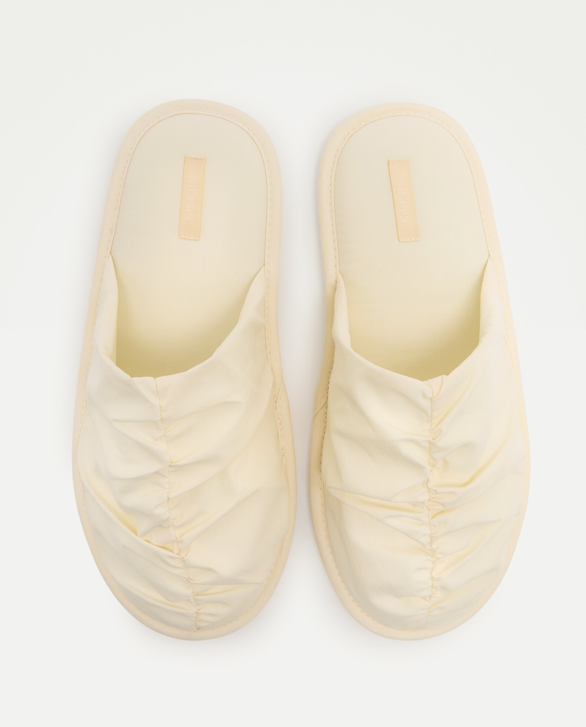 Zapatilla de mujer destalonada con frunce - Énfasis - 120 Crudo 120 Crudo-4