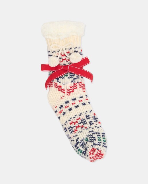 Imagen 0 de Calcetines antideslizantes de borreguito con greca