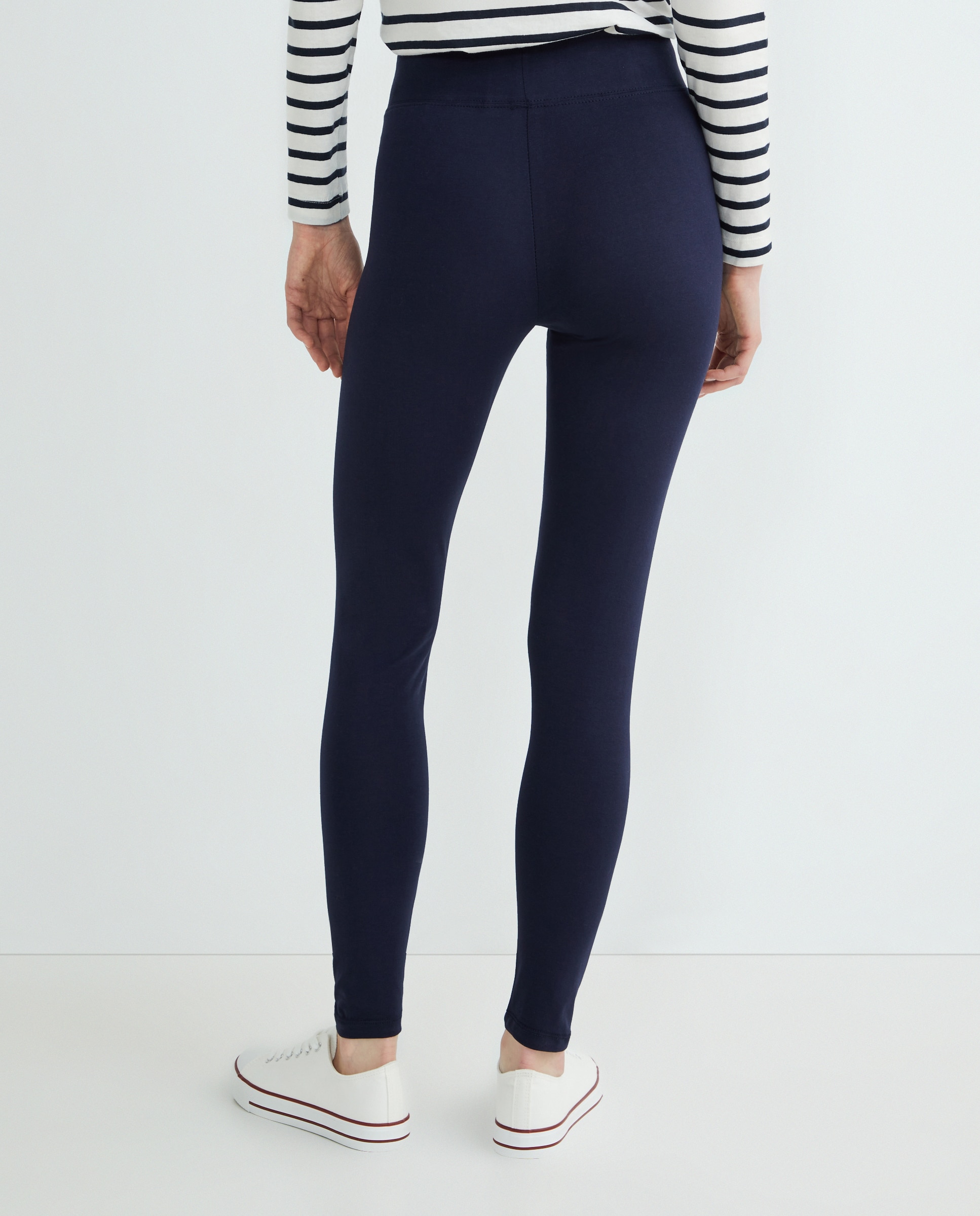 Legging de mujer básico liso Azul marino-3