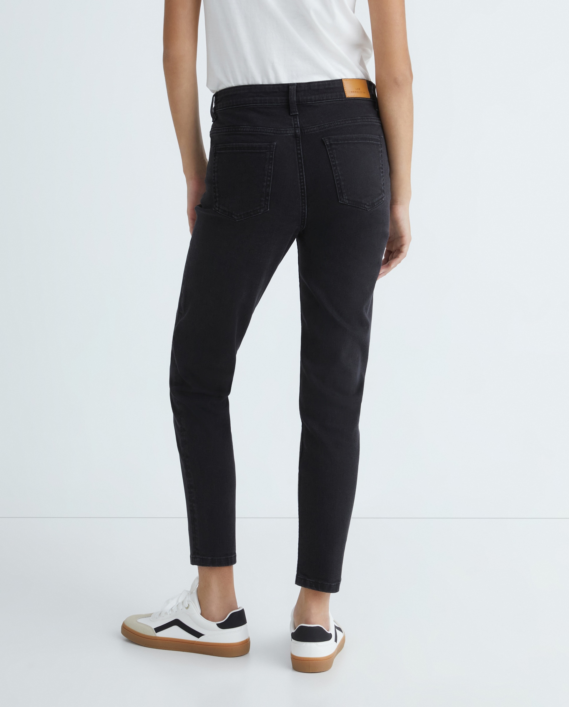Pantalón mujer denim skinny Negro-3