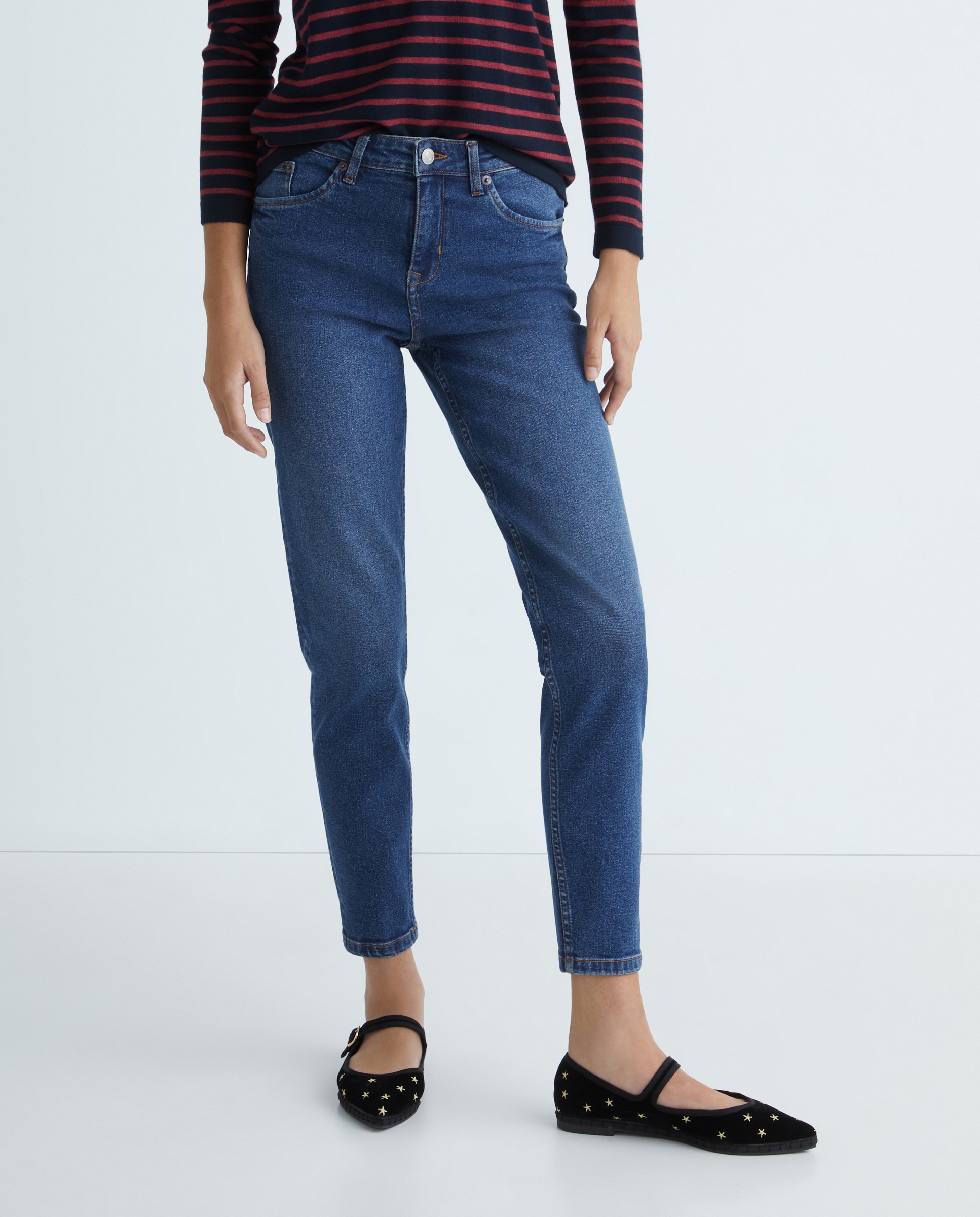 Pantalón mujer denim skinny Azul oscuro-2
