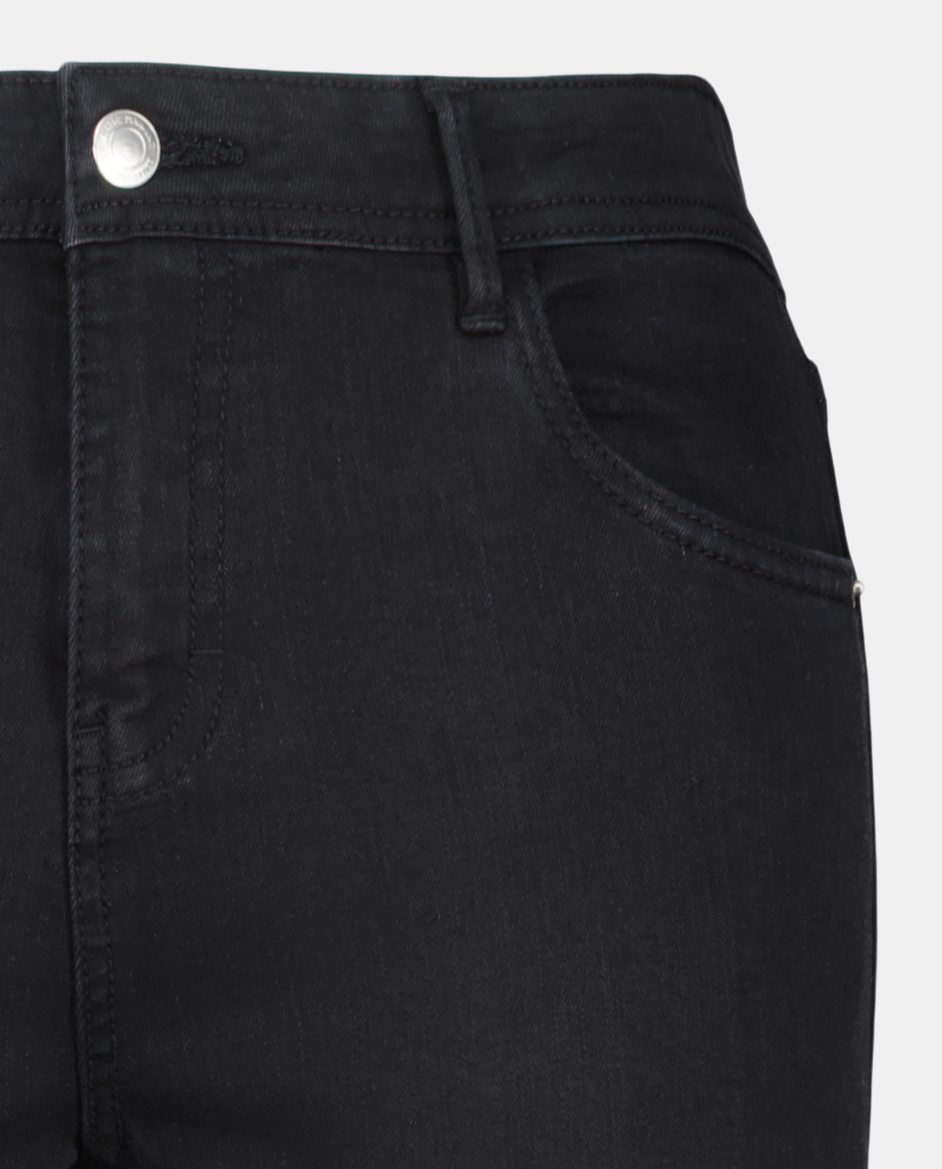 Pantalón denim mujer recto Negro-5