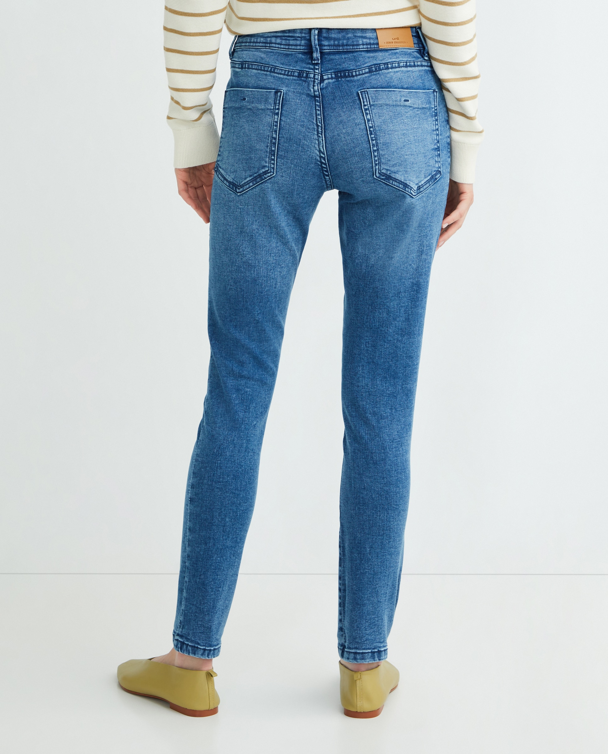 Pantalón denim mujer recto Azul-3