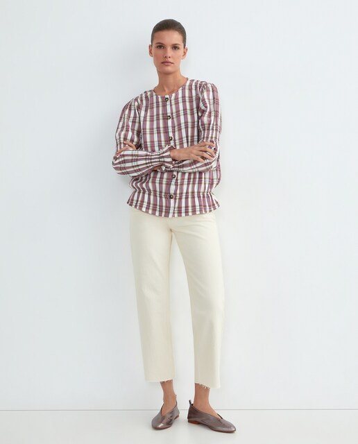 Imagen 0 de Blusa de mujer con mangas fruncidas