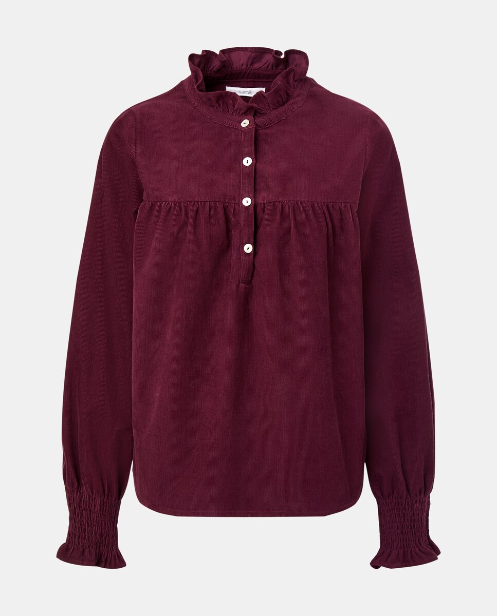 Blusa de micropana de mujer romántica Morado-4