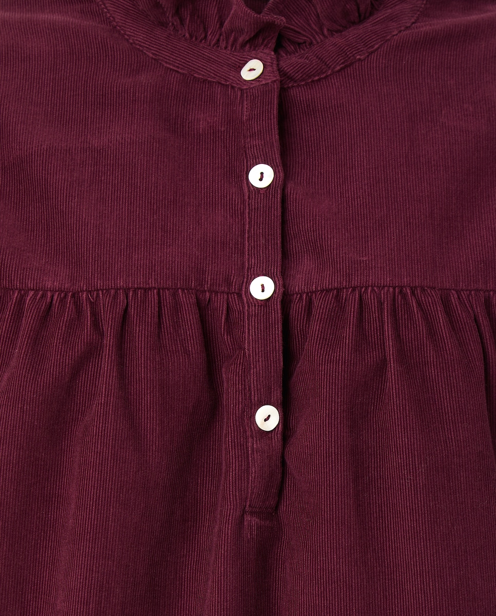 Blusa de micropana de mujer romántica Morado-5