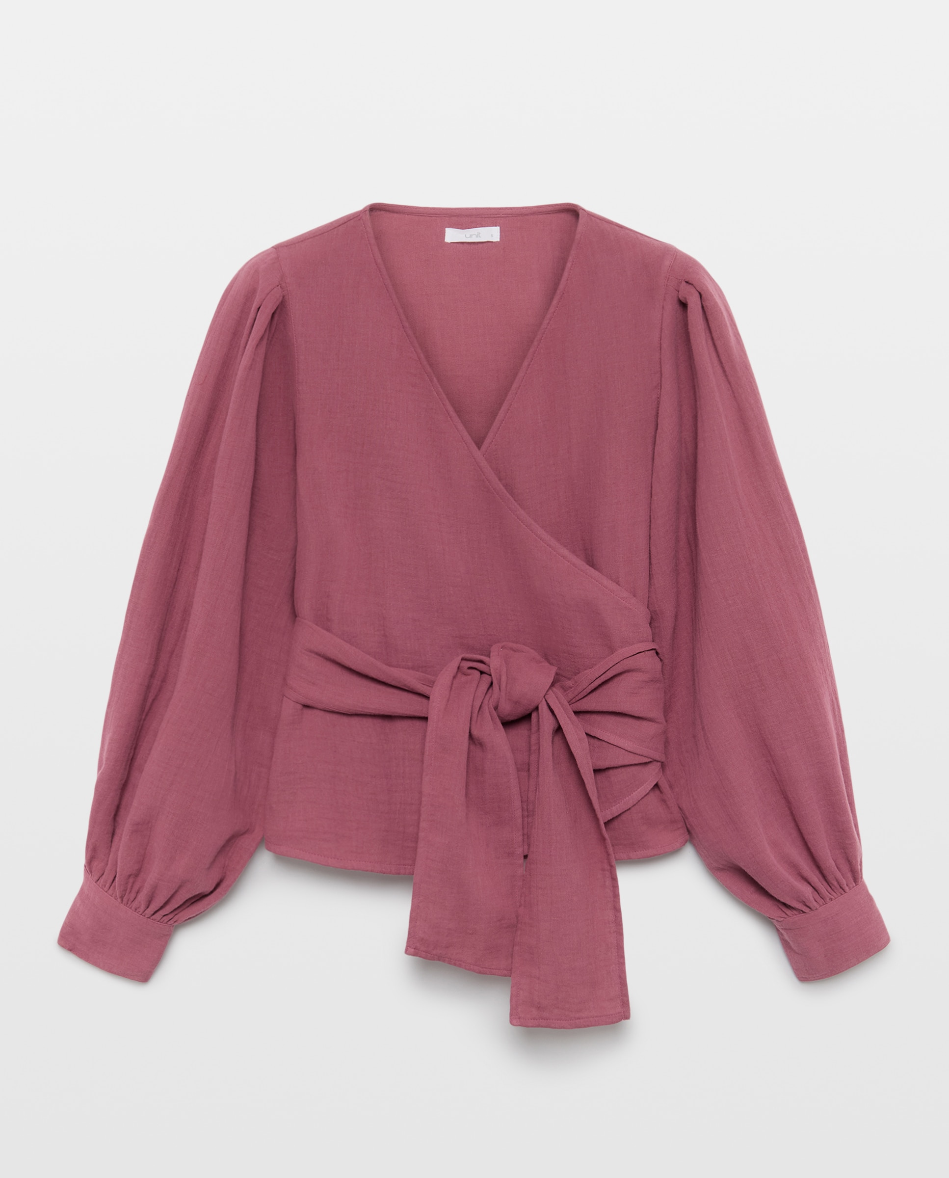 Blusa de mujer cruzada de rayas Verde-4