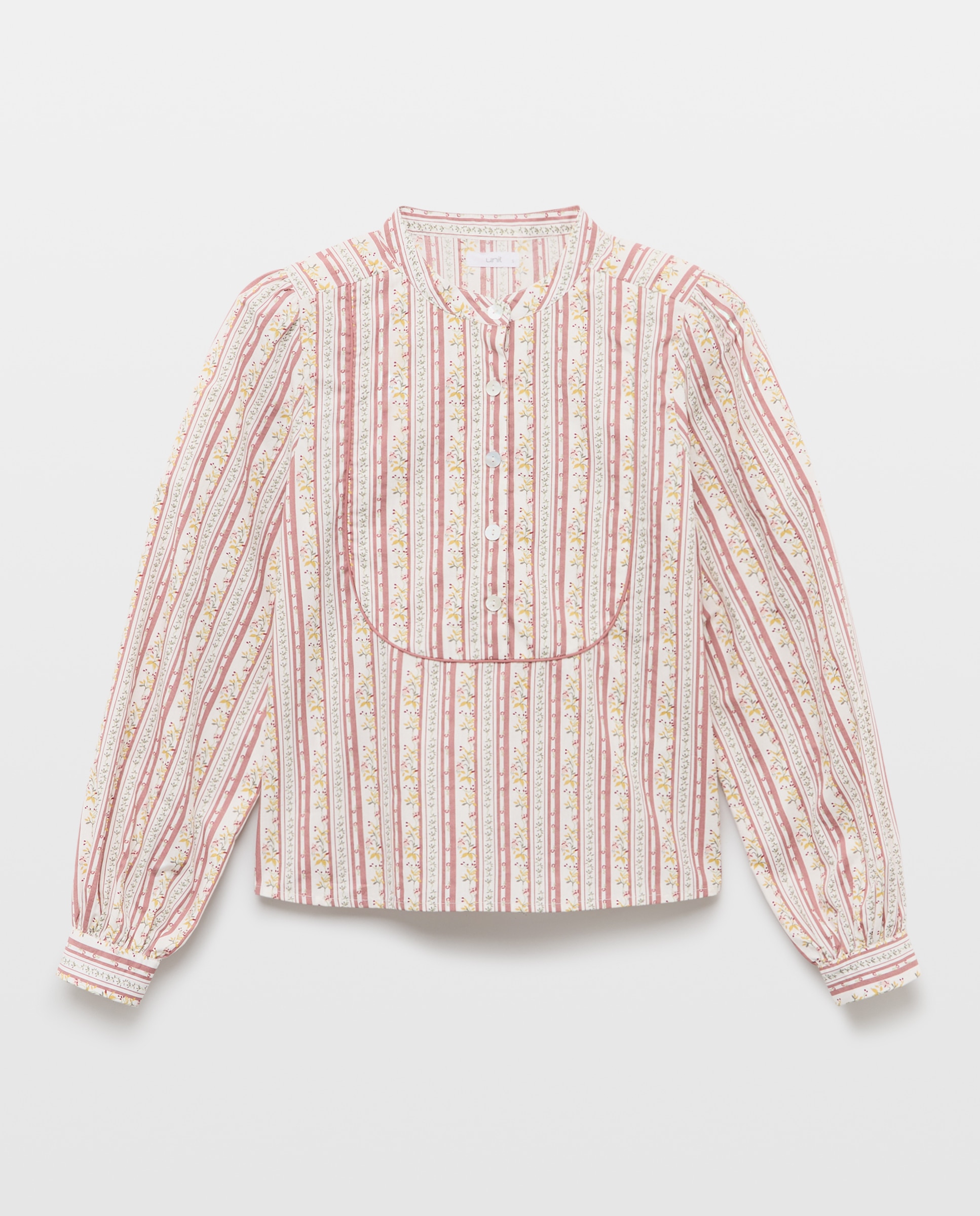 Blusa de mujer de flores romántica Blanco-4