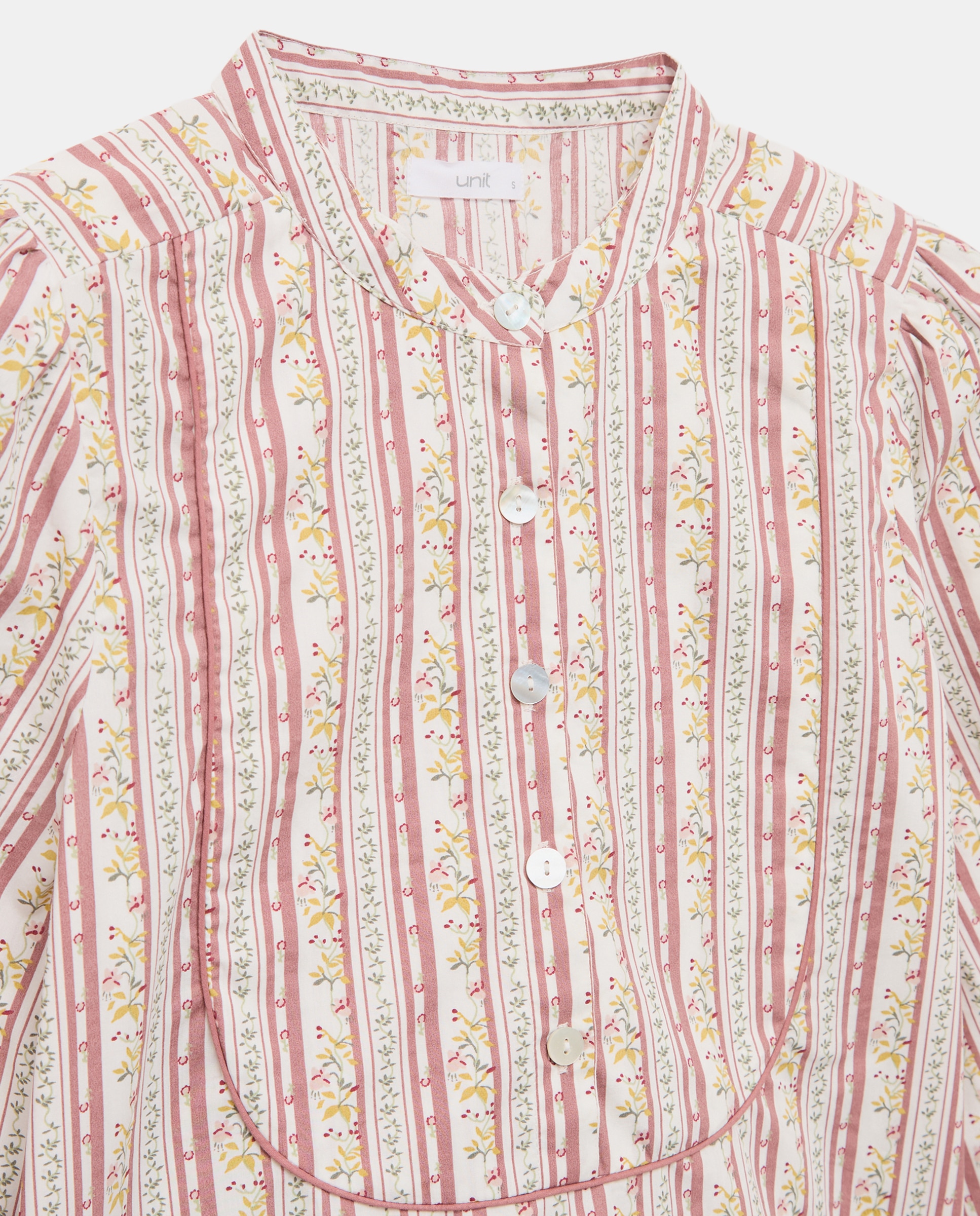 Blusa de mujer de flores romántica Blanco-5