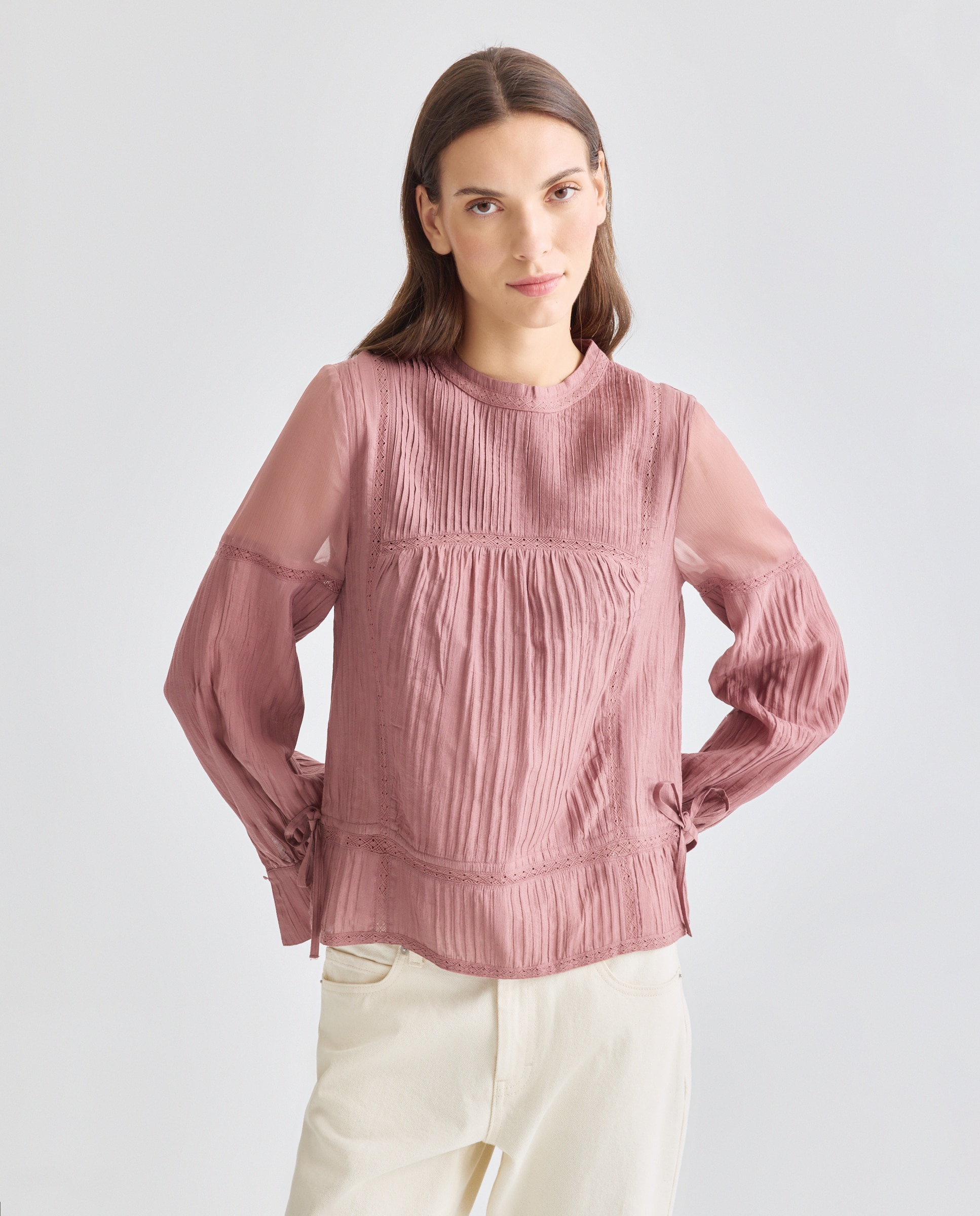Imagen 0 de Blusa de mujer romántica detalle hombro