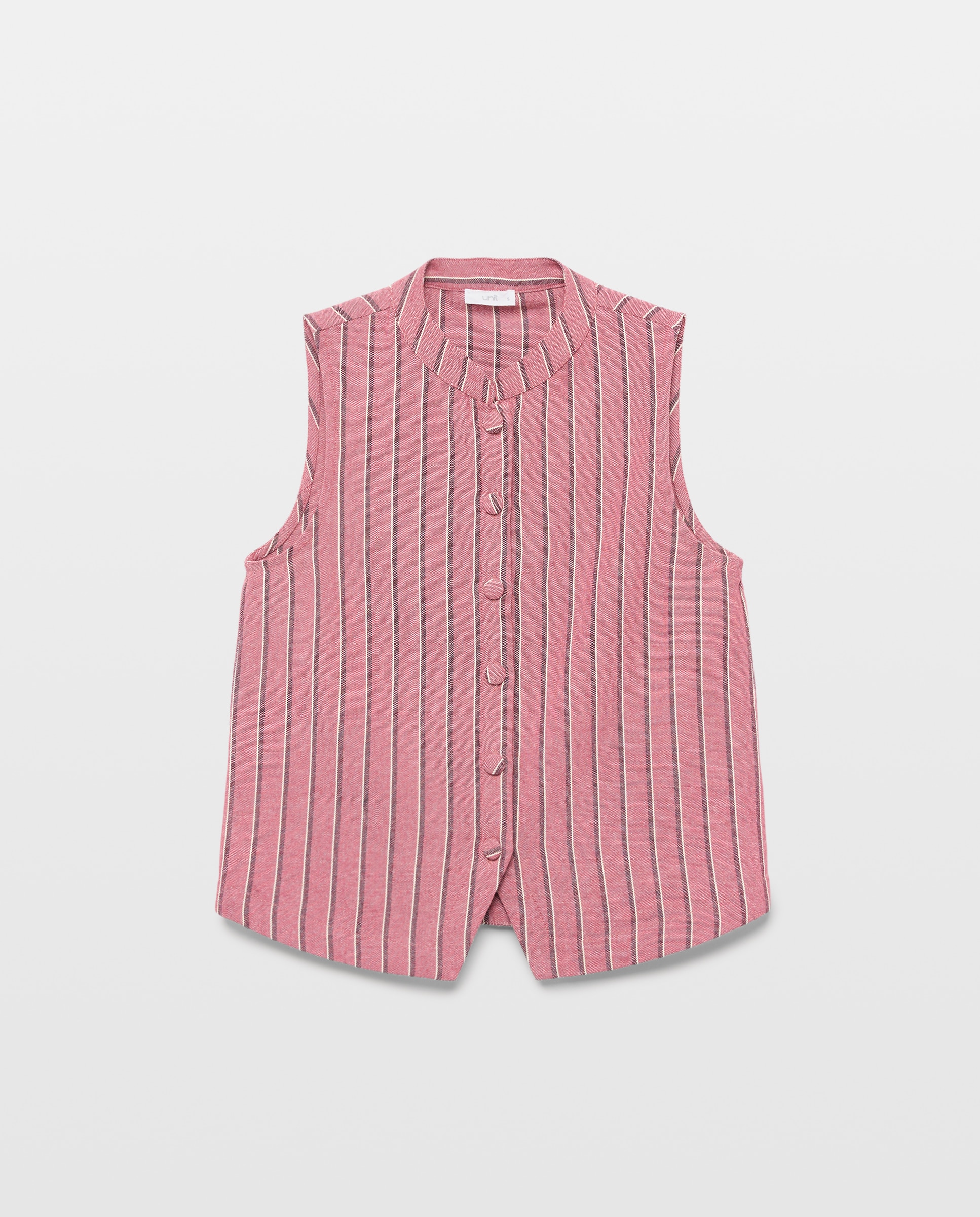 Chaleco de mujer de rayas total look Rosa-4