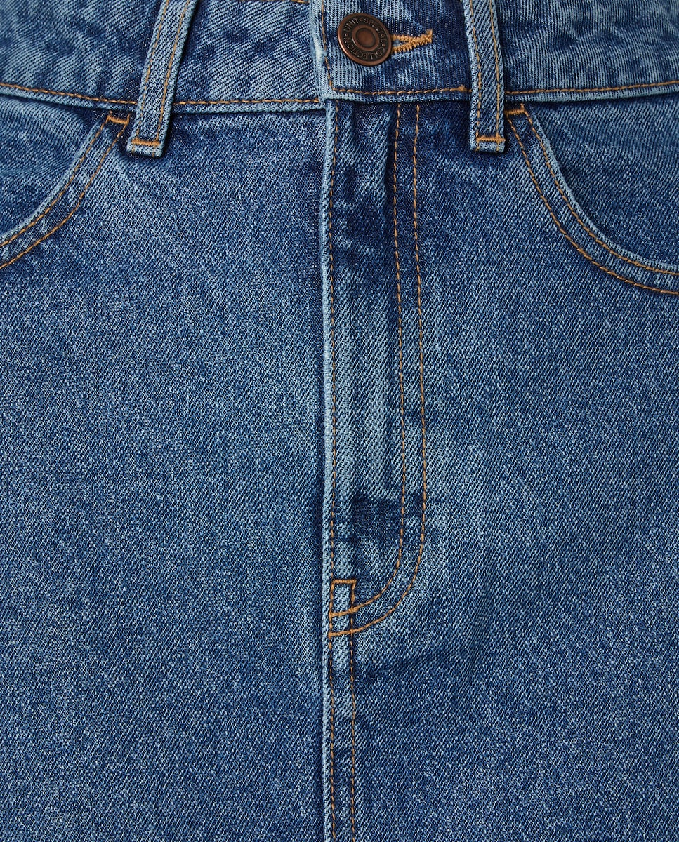 Falda vaquera de mujer Azul pálido-5