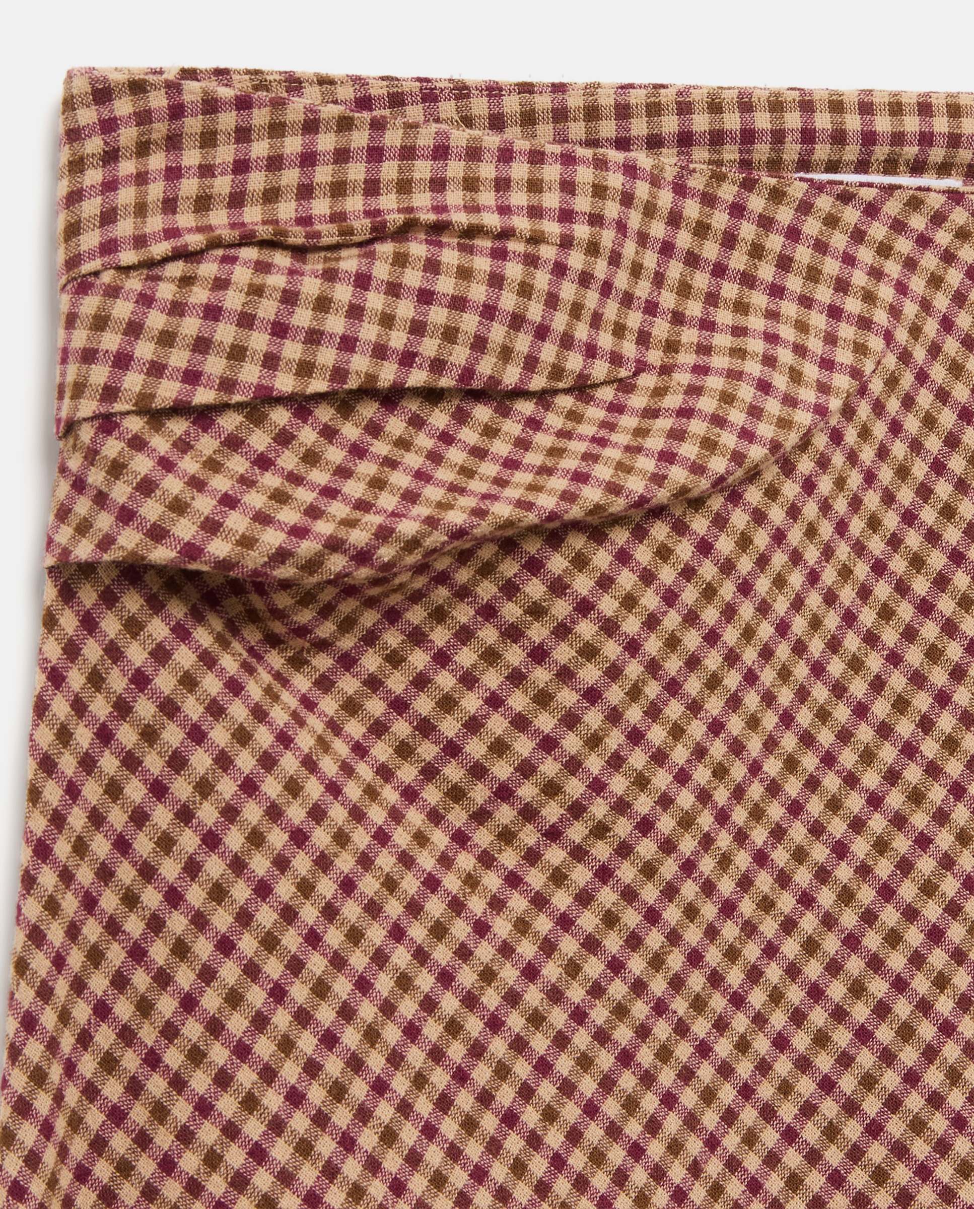 Falda de mujer de cuadros Rojo-5