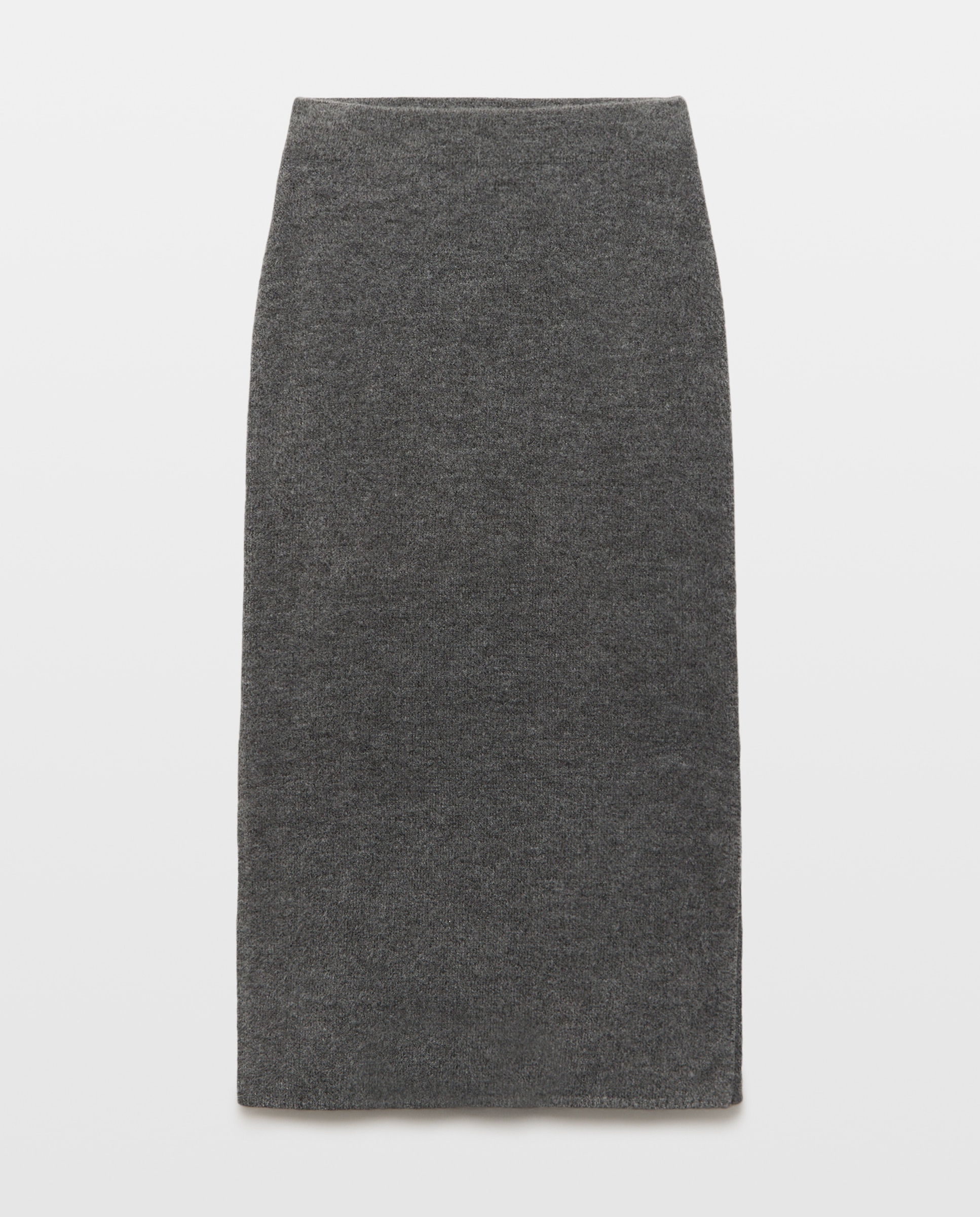Falda de punto de mujer midi 820 Gris medio-4