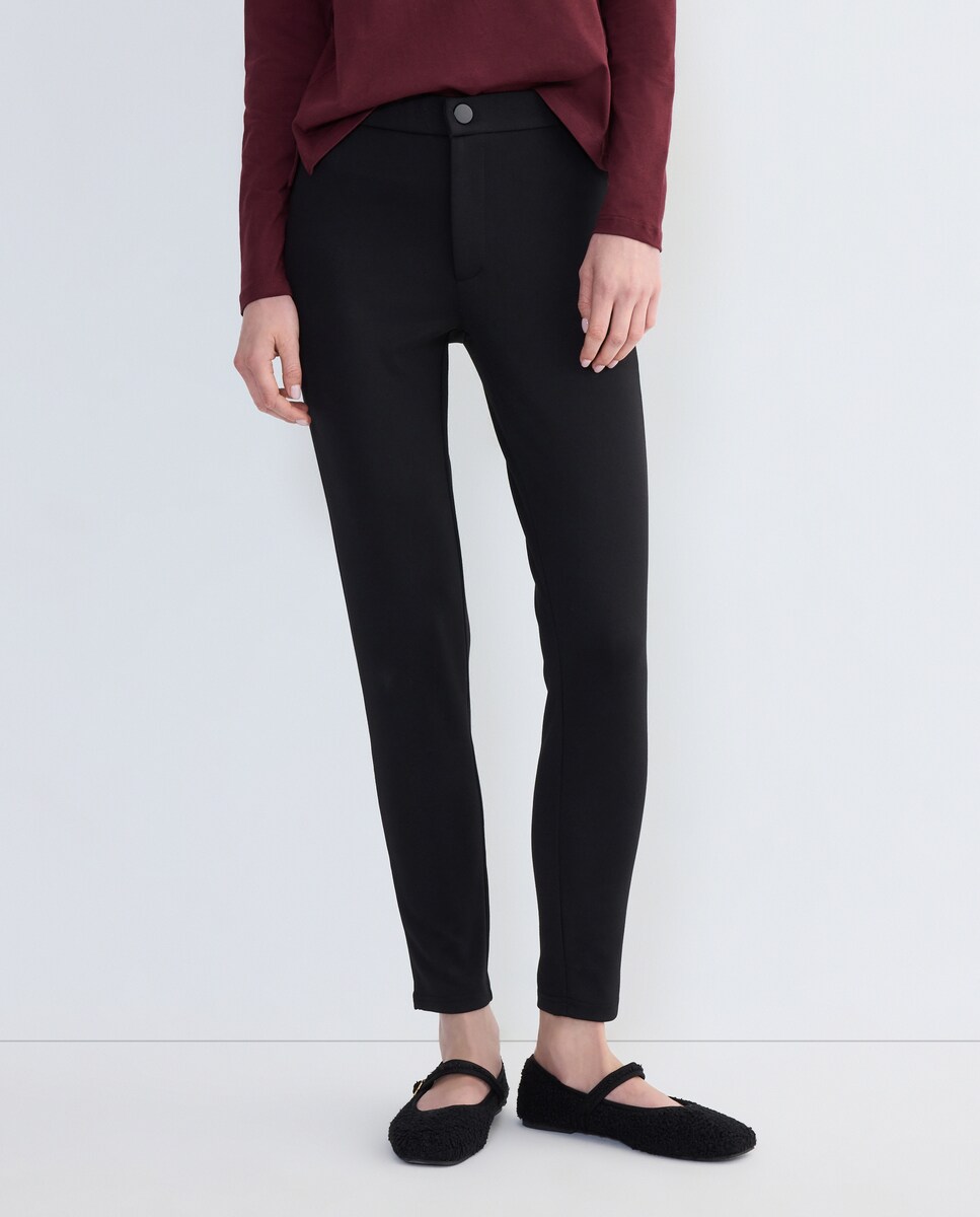 Pantalón punto mujer Negro-2