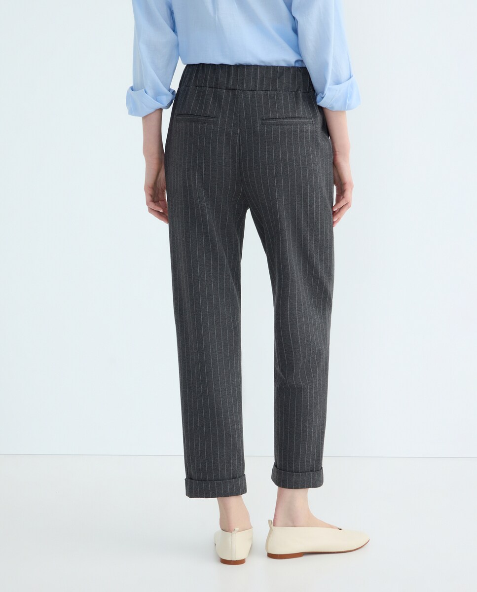 Jogger mujer rayas Gris-3