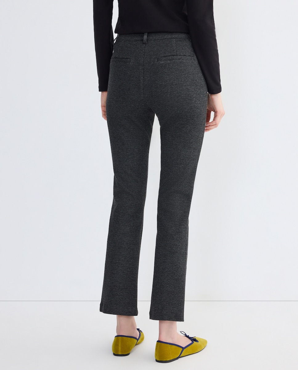 Pantalón mujer de punto recto Negro-3